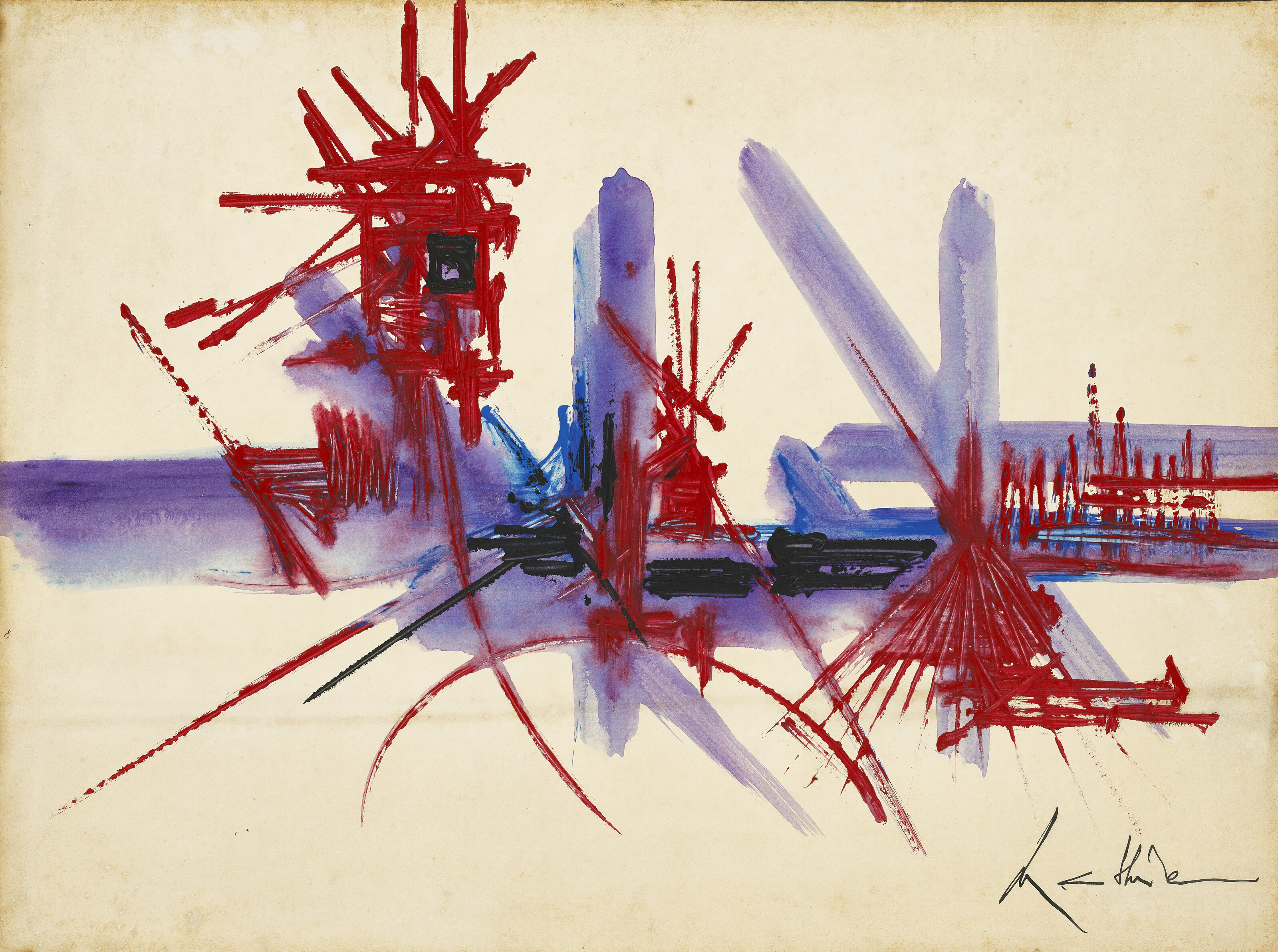 GEORGES MATHIEU (1921-2012), Altamira Futur (Alternative Future ...