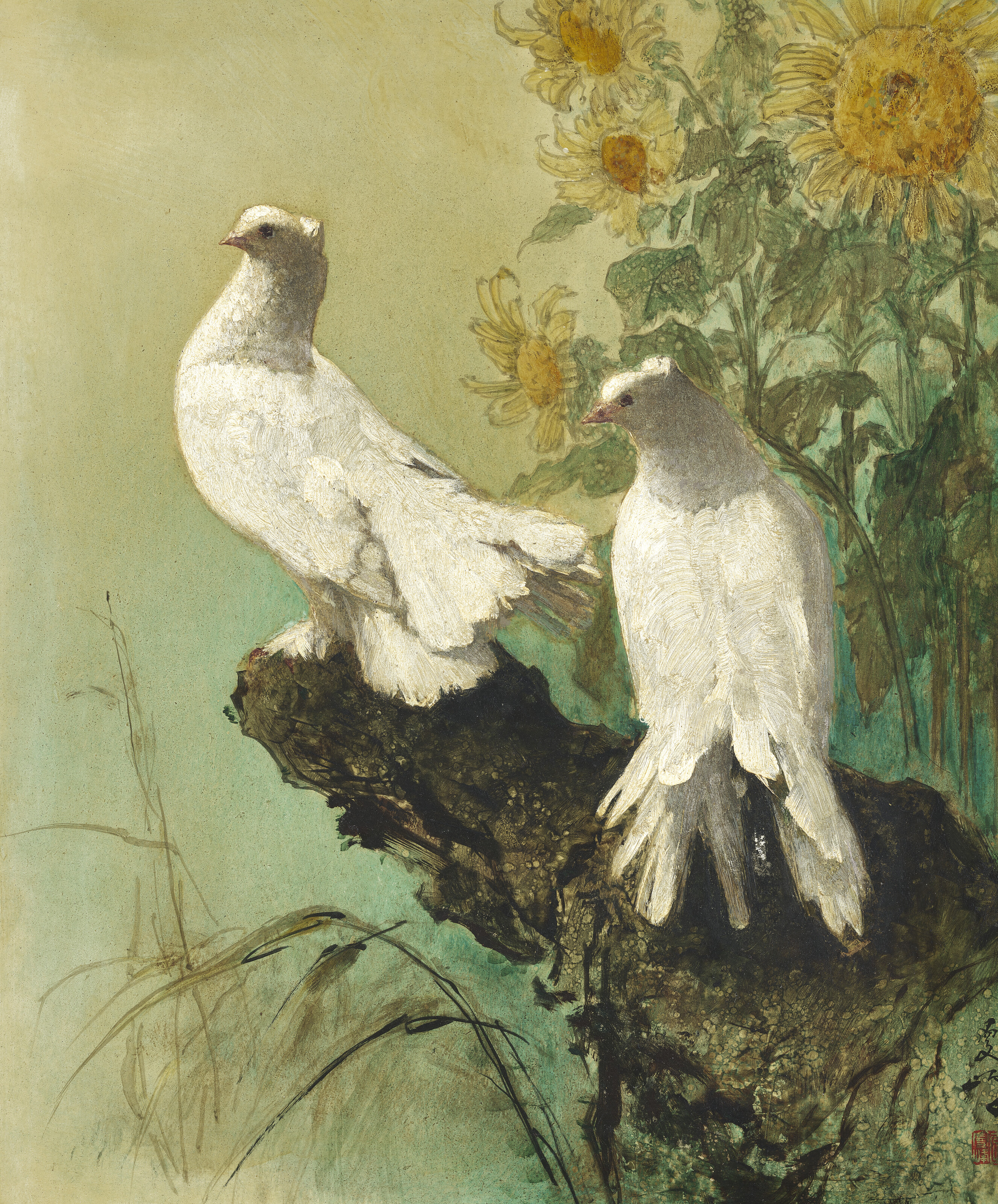 LEE MAN FONG (1913-1988), Doves | Christie's