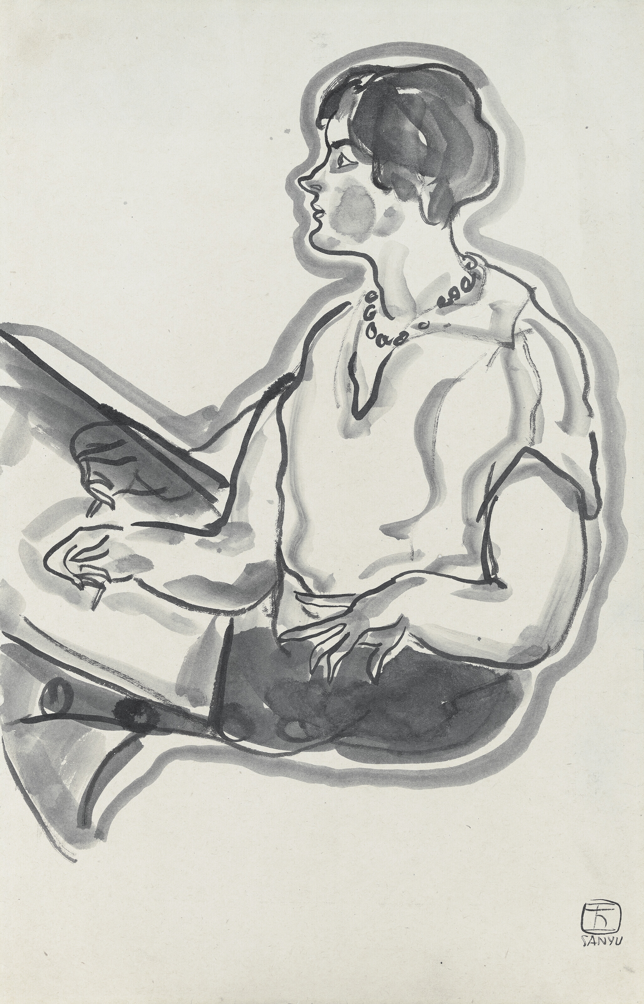 Woman Sketching
