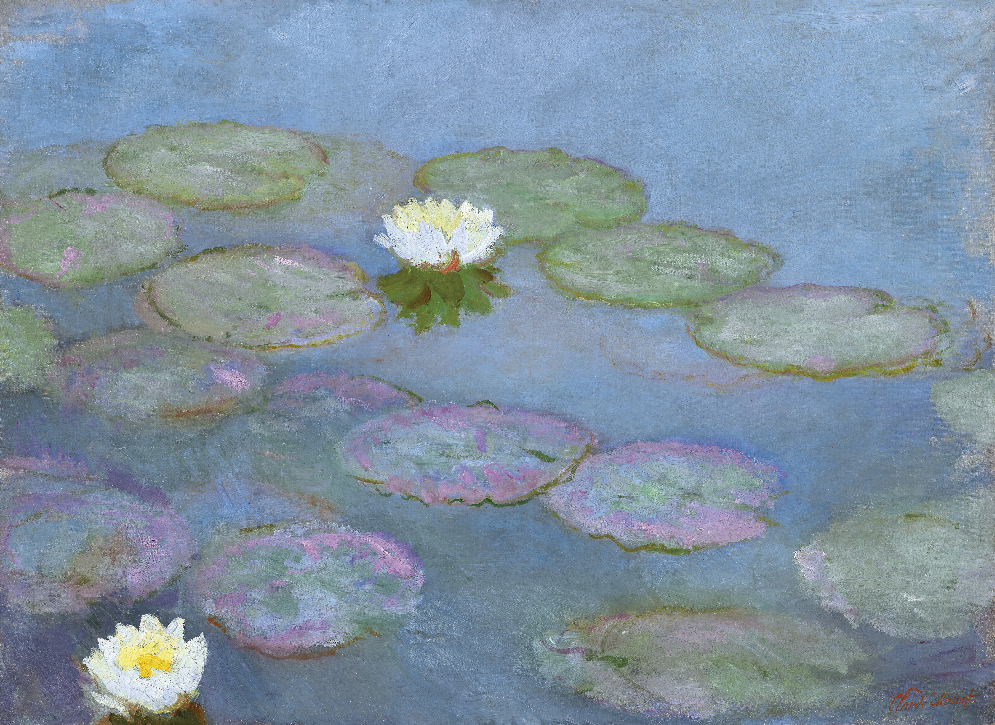 Les Nymphéas de Claude Monet Les Nympheas by Claude Monet Reproduction For Sale | 1st Art