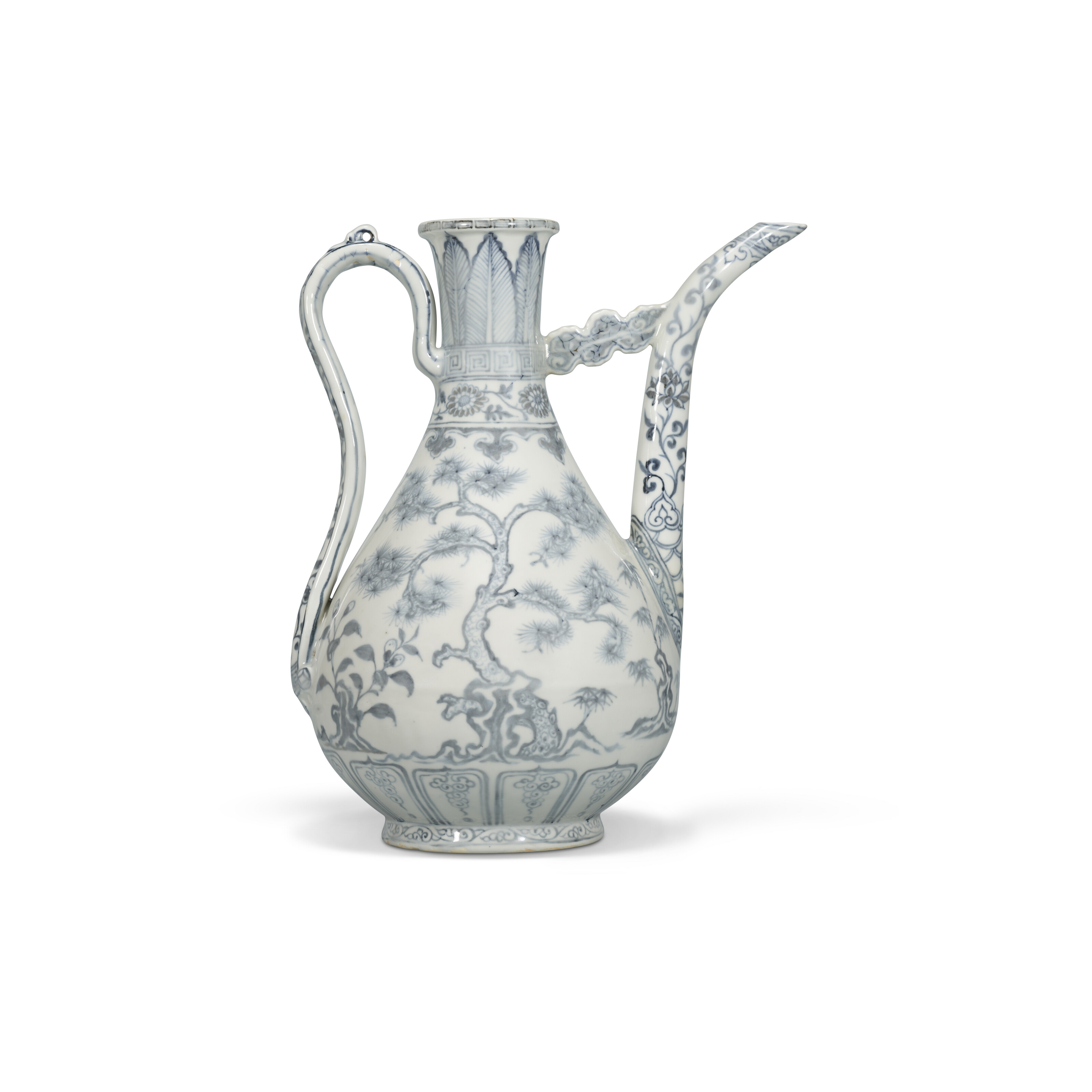明洪武青花歲寒三友圖執壺, HONGWU PERIOD (1368-1398) | Christie's