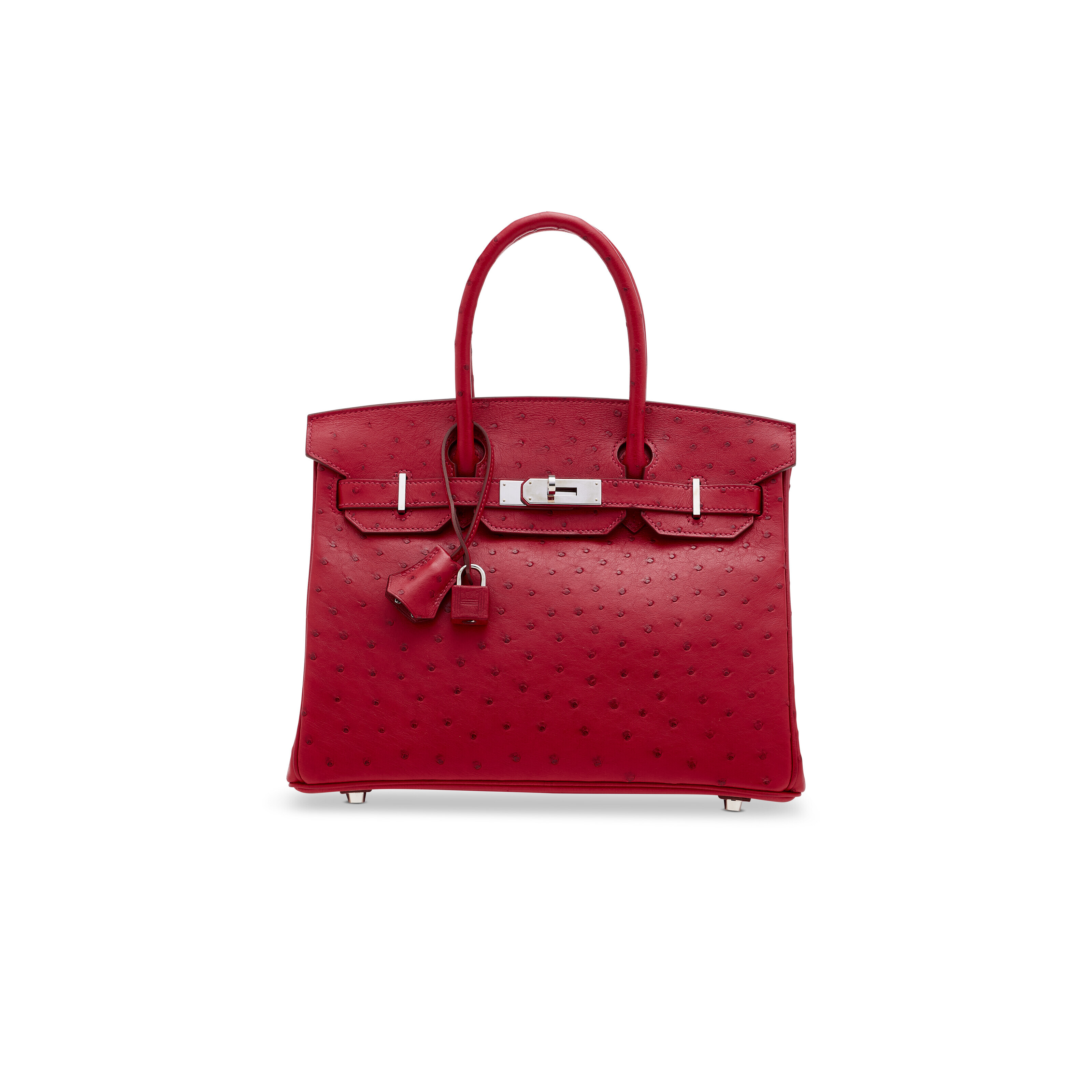 A ROUGE VIF OSTRICH BIRKIN 30 WITH PALLADIUM HARDWARE HERMES 2016 Christie s