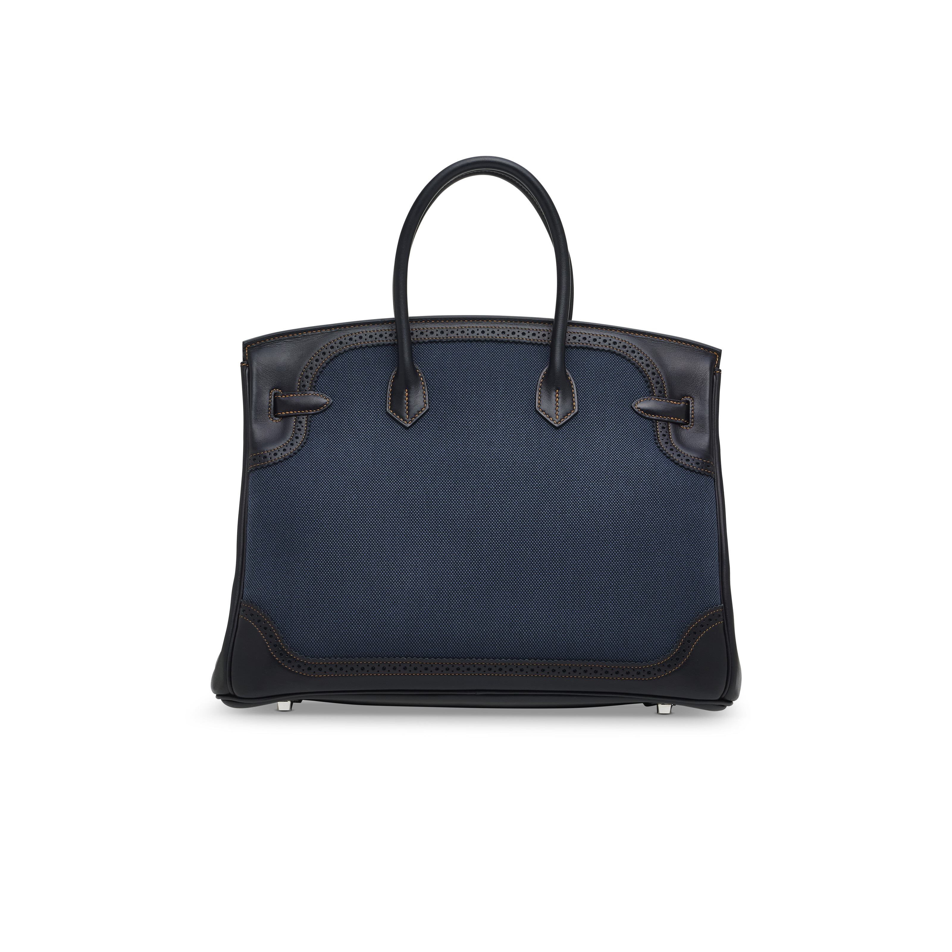 A LIMITED EDITION DENIM CANVAS & BLACK EVERCALF LEATHER GHILLIES