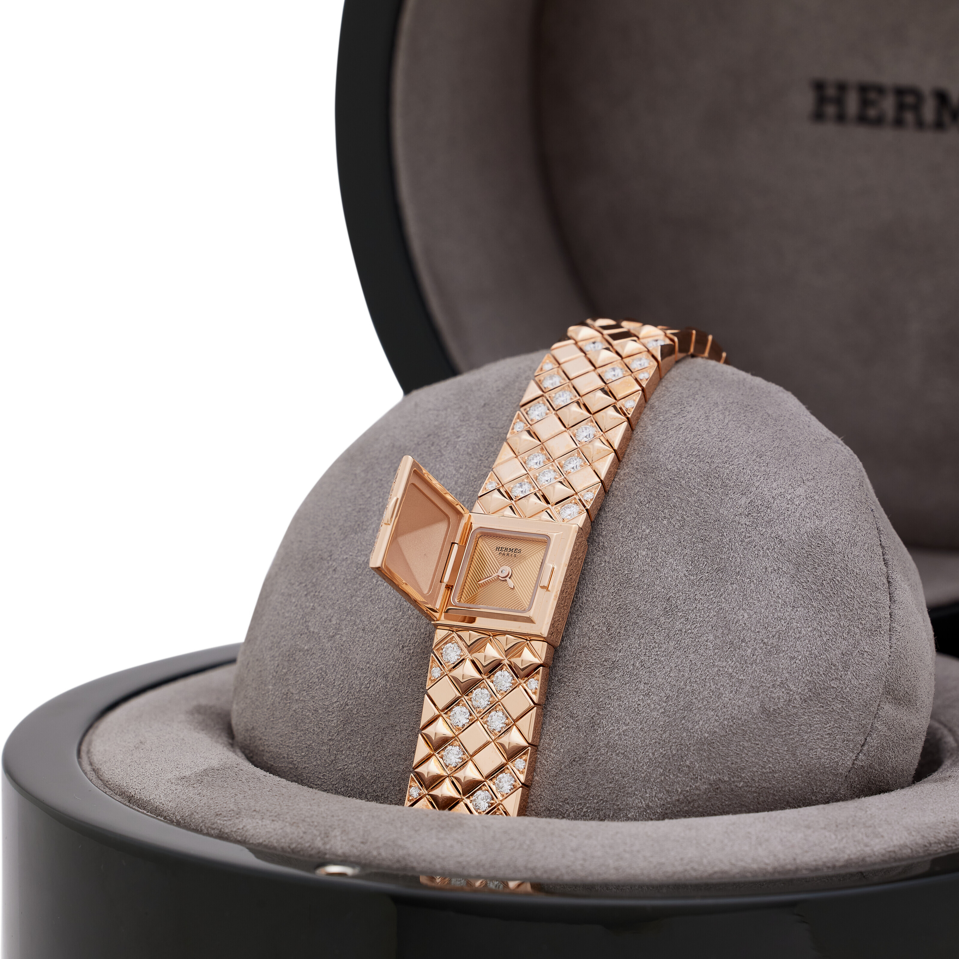 AN 18K ROSE GOLD & DIAMOND MINI MÉDOR JOAILLIERE WATCH 