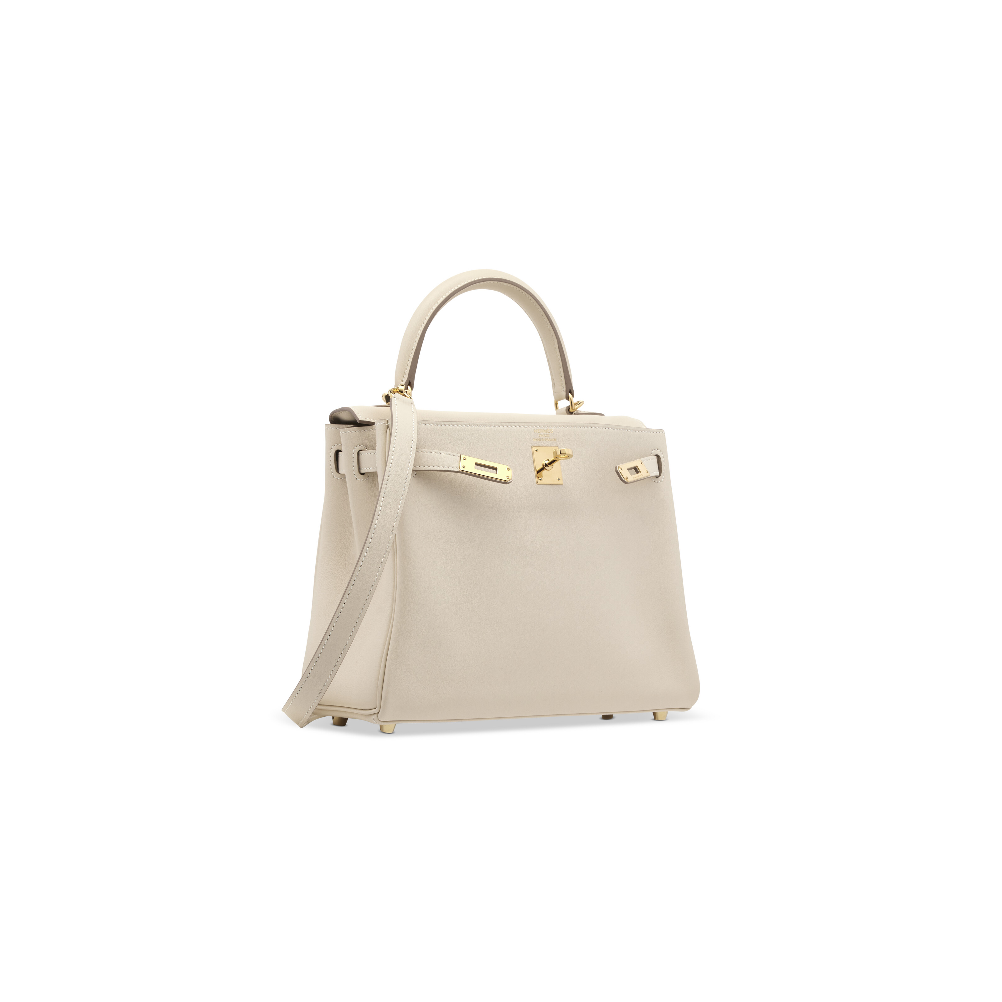 A CRAIE SWIFT LEATHER RETOURNÉ KELLY 25 WITH GOLD HARDWARE