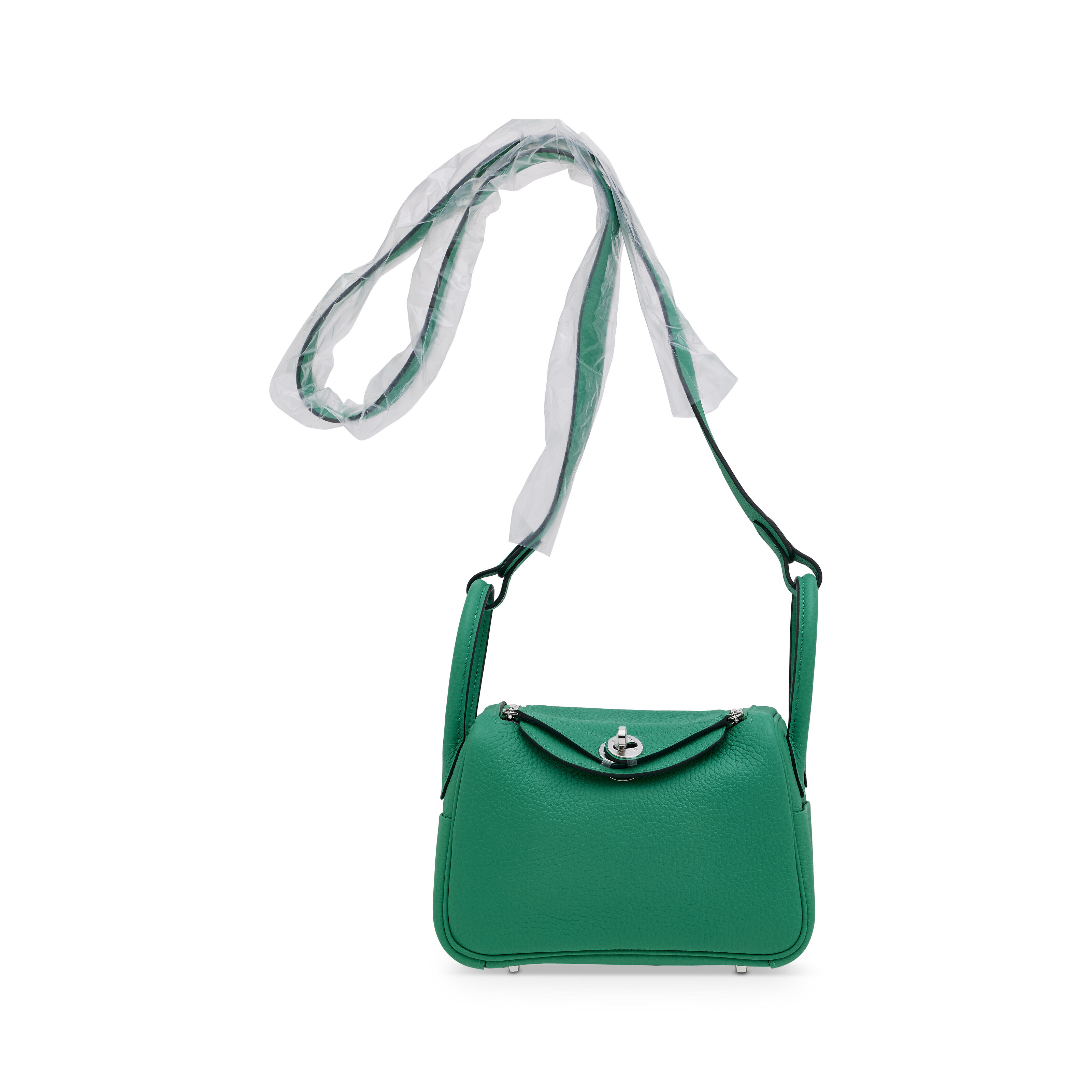 A VERT COMICS CLEMENCE LEATHER MINI LINDY 19 WITH PALLADIUM HARDWARE HERMES 2022 Christie s