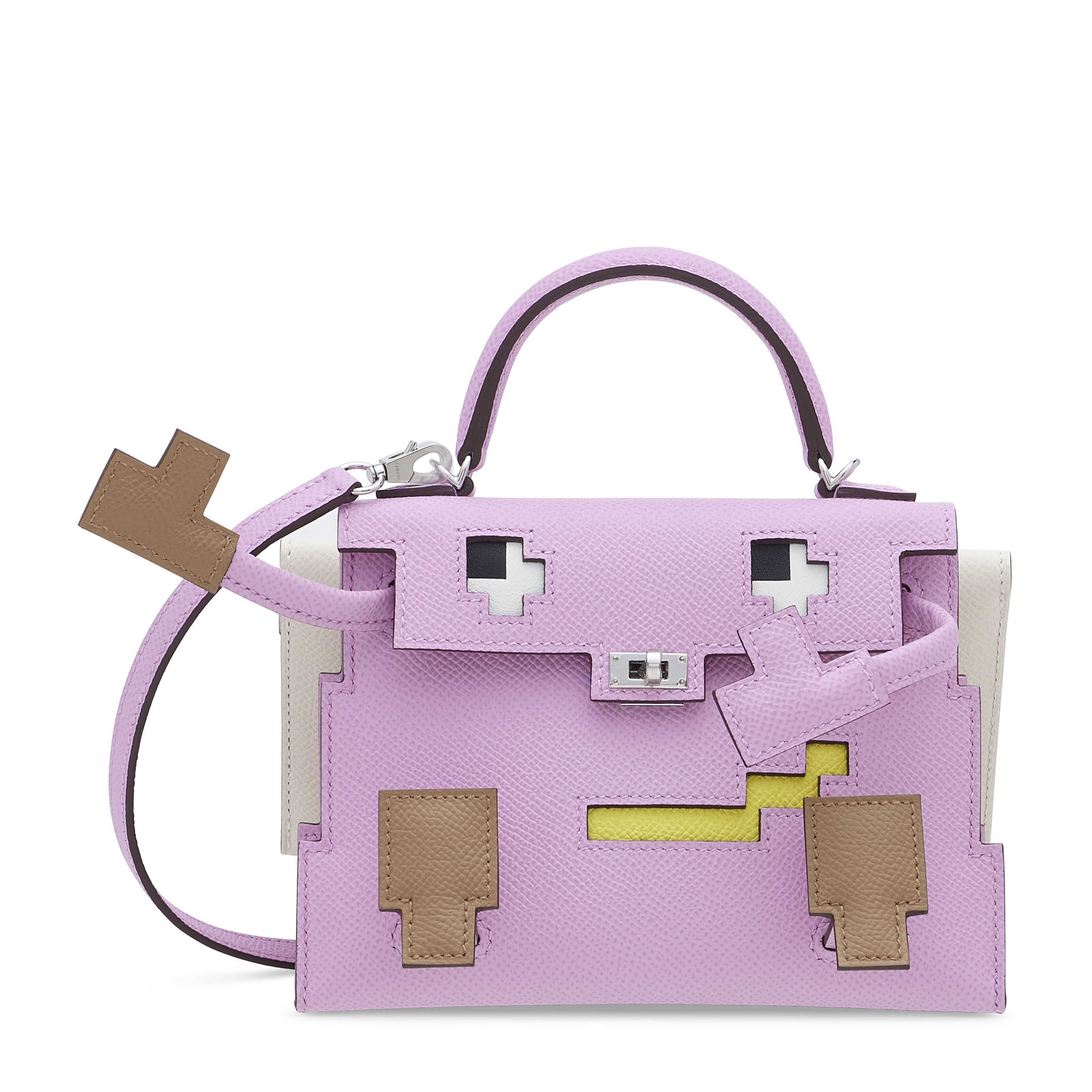 A limited-edition Mauve Sylvestre, Chai, Lime and Nata Epsom leather Kellydole Picto with palladium hardware, Hermes, 2022, sold for HK$478,800 on 25 May 2024 at Christie's in Hong Kong