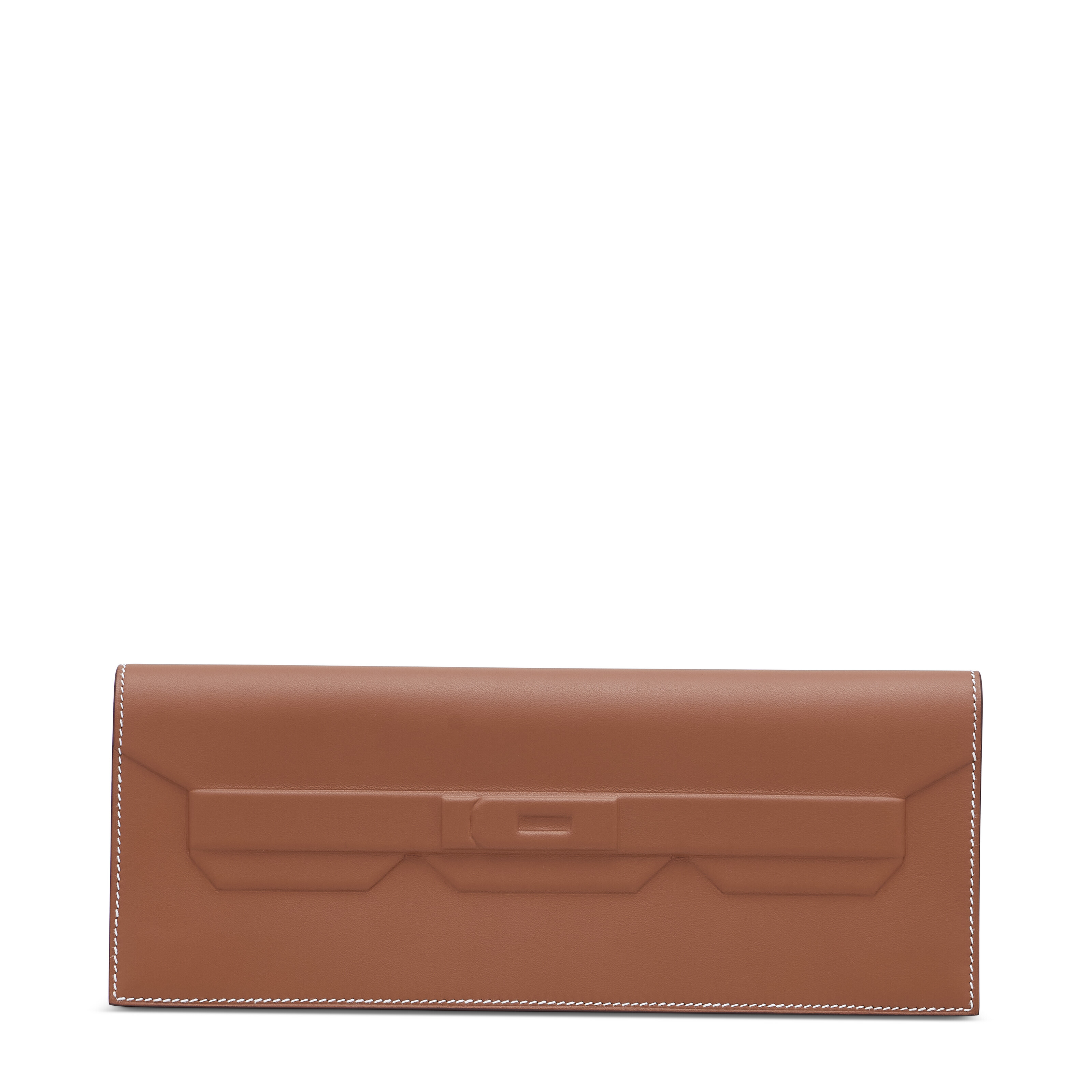 限量版金棕色SWIFT小牛皮SHADOW BIRKIN CUT手拿包，爱马仕，2023年。估价：港元50,000-80,000。此拍品将于2024年5月25日在佳士得香港典雅传承：手袋及配饰拍卖中呈献