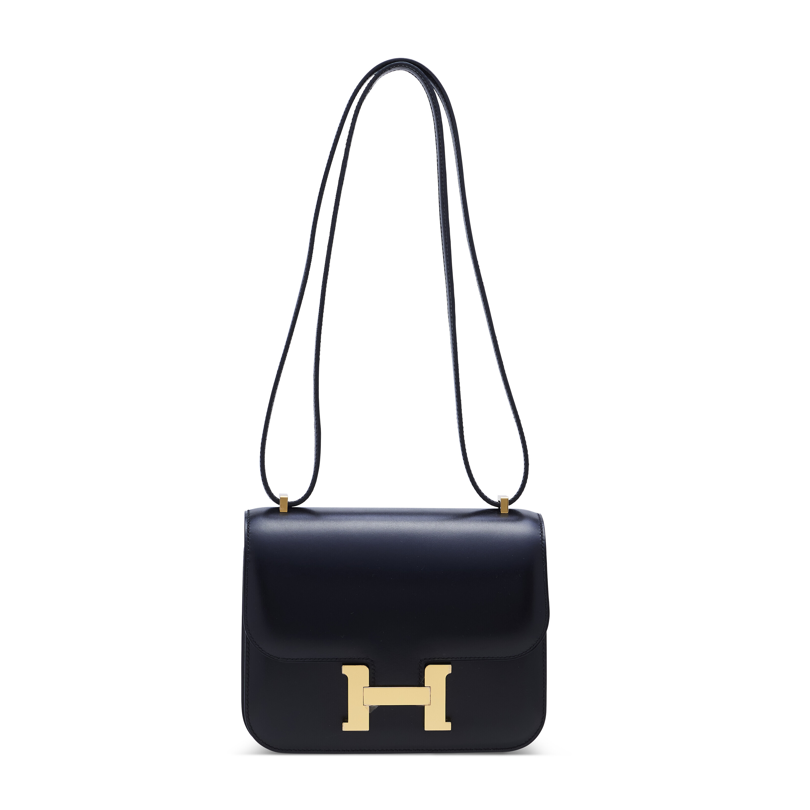 A RARE & EXCEPTIONAL, 18K YELLOW GOLD & BLACK CALF BOX