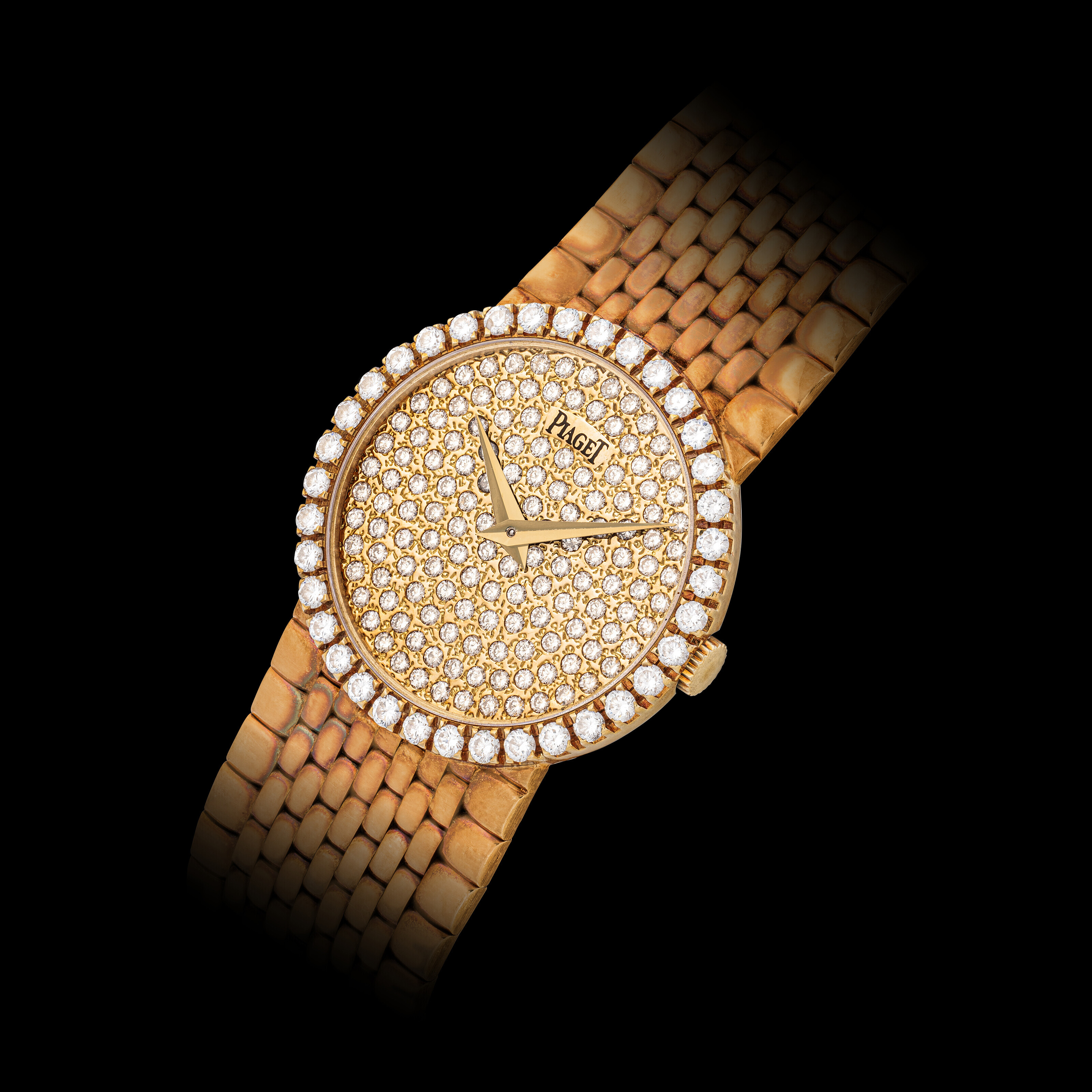 PIAGET GOLD AND DIAMOND SET BRACELET WATCH REF. 9706 C111