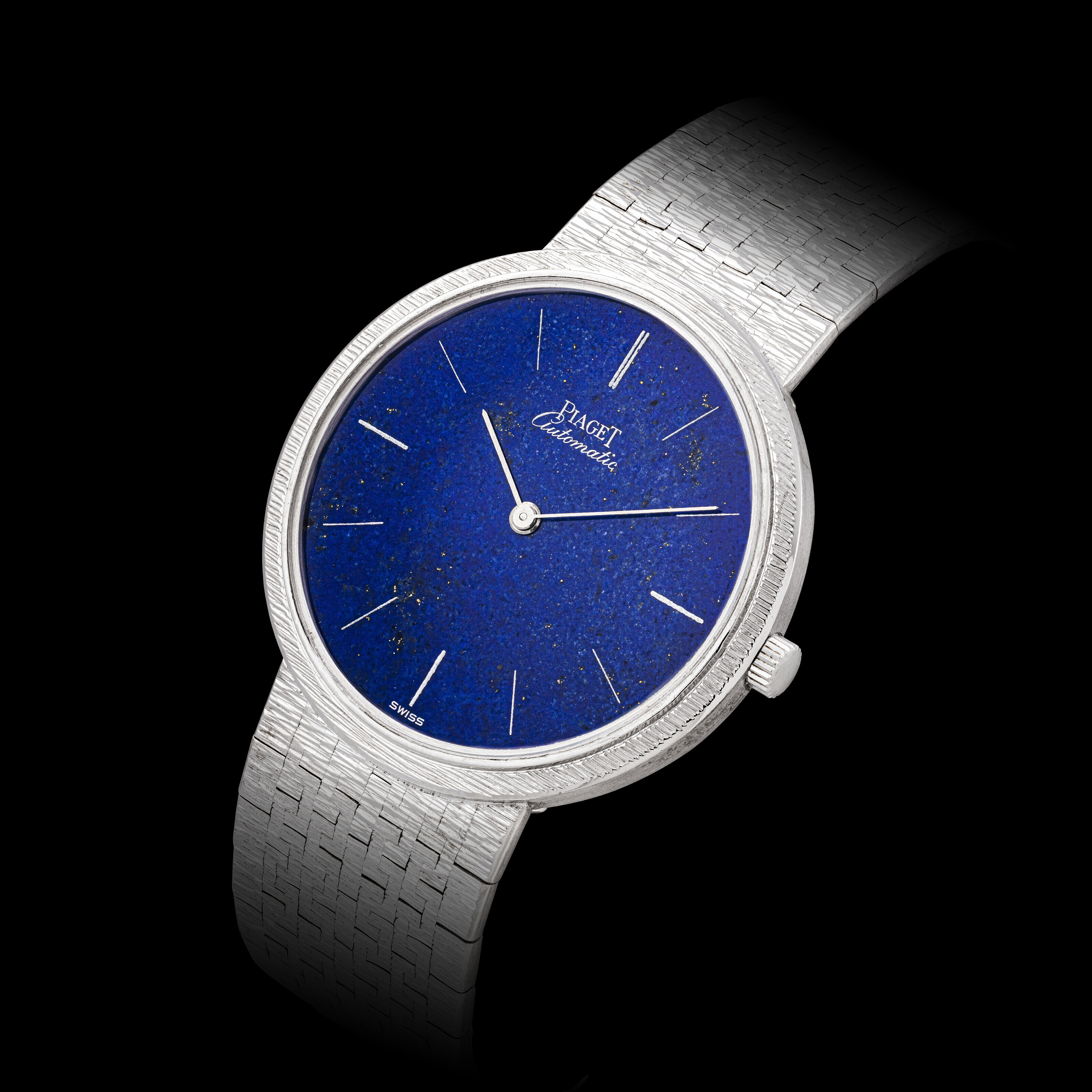 PIAGET, WHITE GOLD AND LAPIS LAZULI BRACELET WATCH, REF. 12343A6