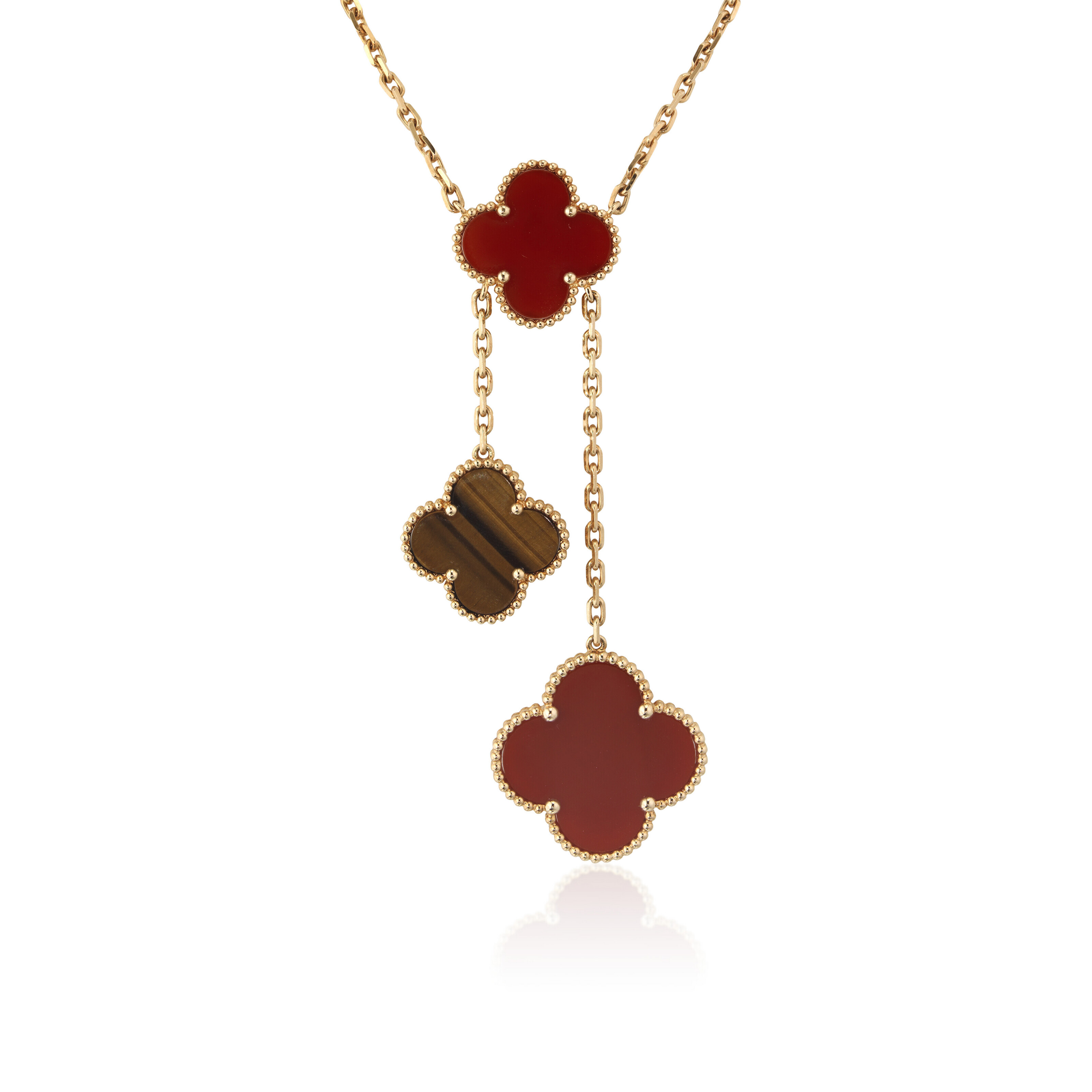 carnelian van cleef magic alhambra pendant