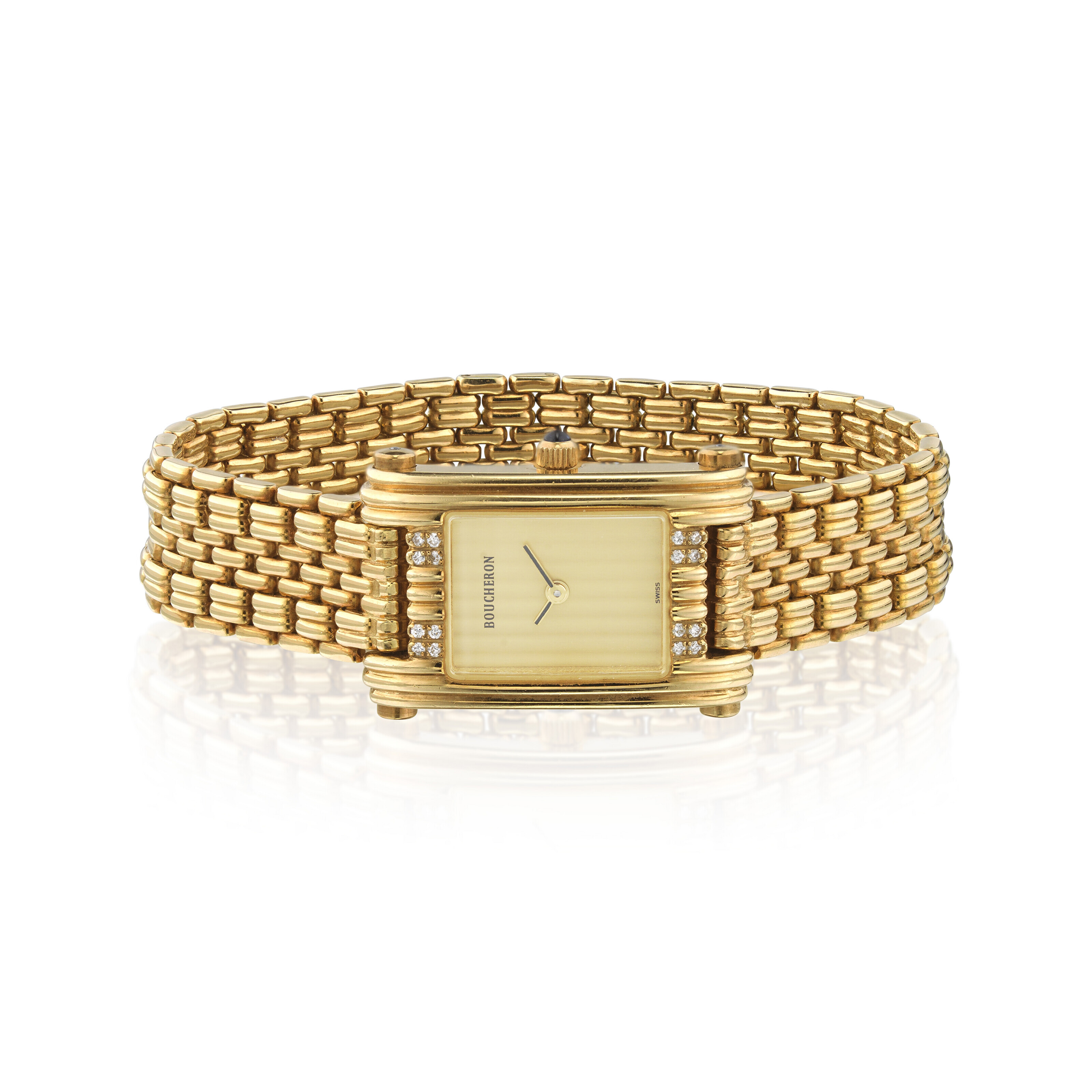 HERMES AND VACHERON CONSTANTIN GOLD WRISTWATCH TOGETHER WITH A BOUCHERON DIAMOND AND GOLD WRISTWATCH Christie s
