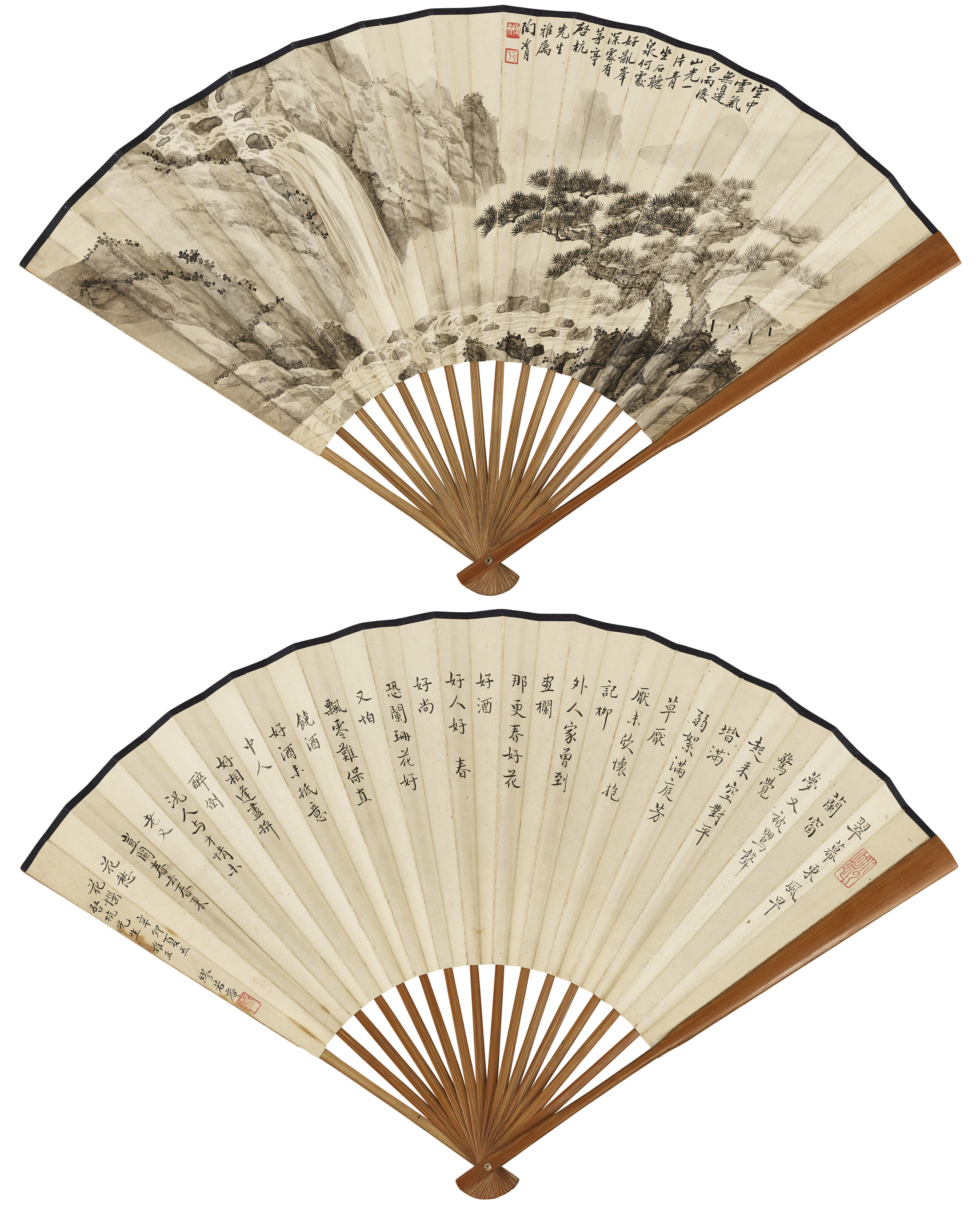 TAO LENGYUE (1895-1985) / MIU RUOAN (19-20 CENTURY), Listening Stream ...