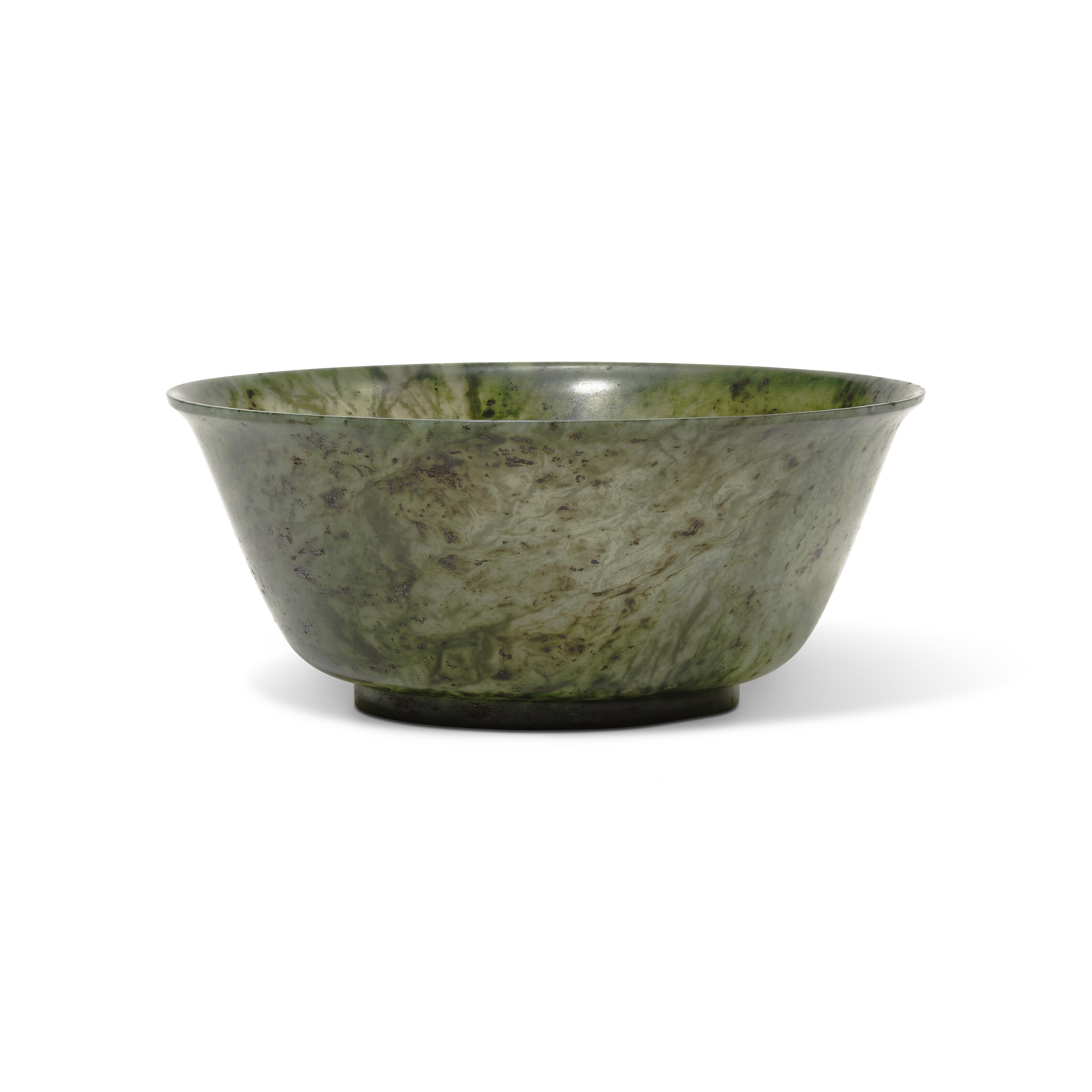 A SPINACH-GREEN JADE BOWL, QING DYNASTY, 19TH CENTURY | Christie's