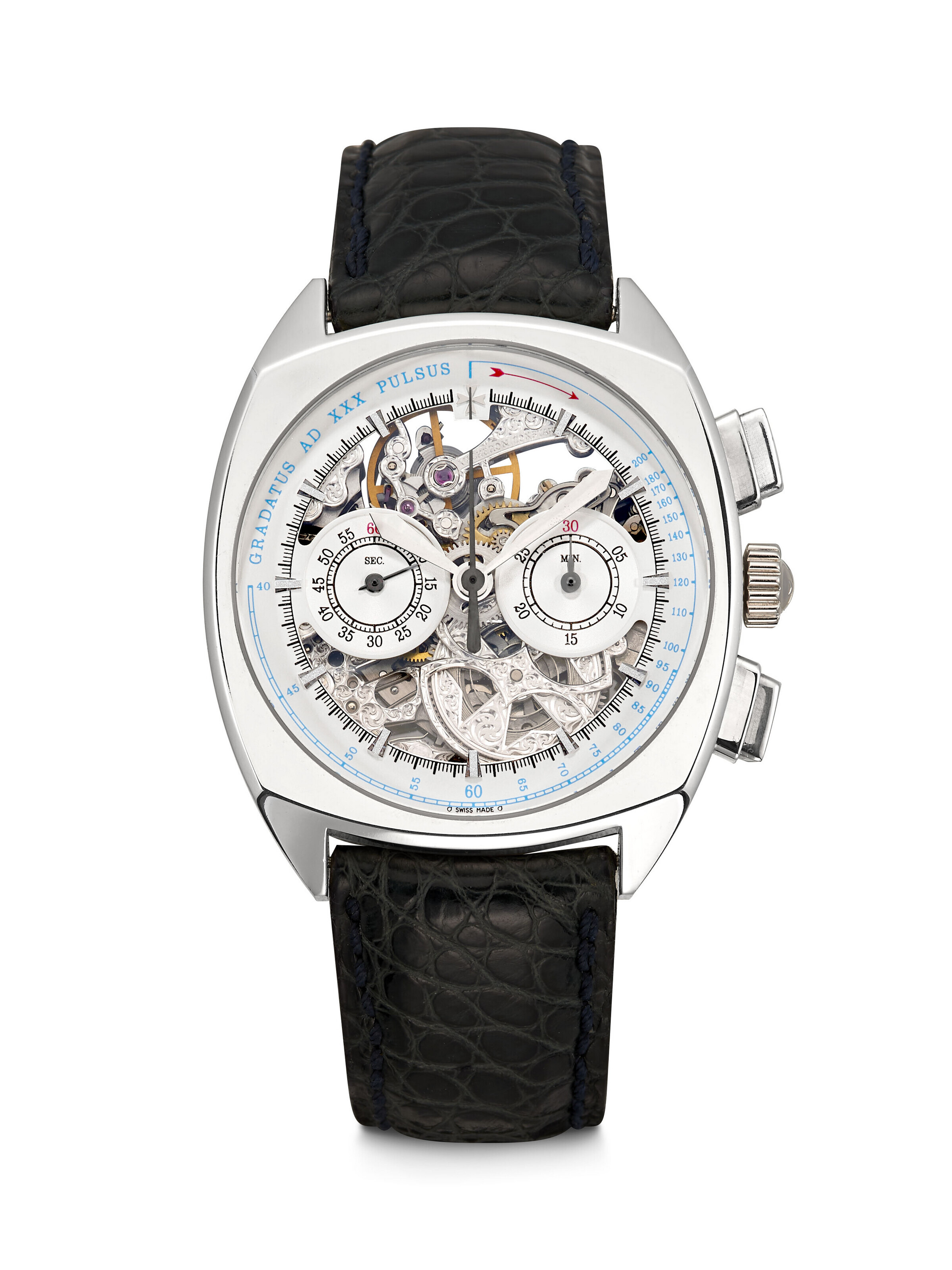 BREGUET. A RARE PLATINUM LIMITED EDITION AUTOMATIC JUMP HOUR