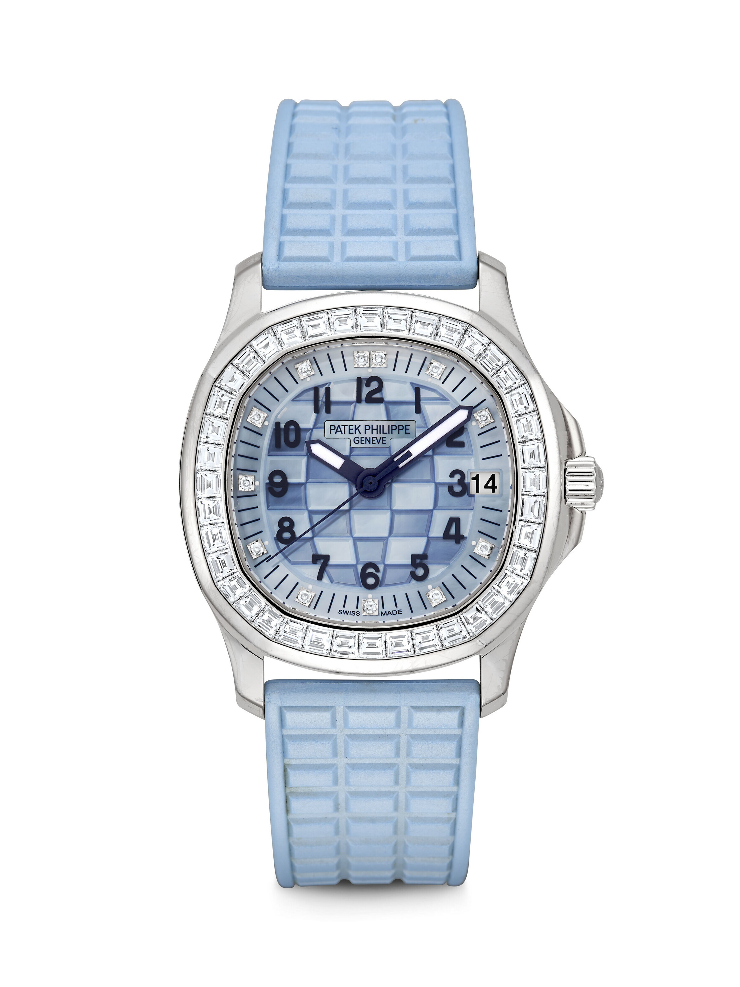 Patek Philippe. A very rare lady's 18k white gold and diamond-set automatic wristwatch with sweep centre seconds, date and mother of pearl dial, circa 2017, offered in Important Watches: Featuring The Collectibles Part 2 on 27 October 2024 at Christie's in Hong Kong