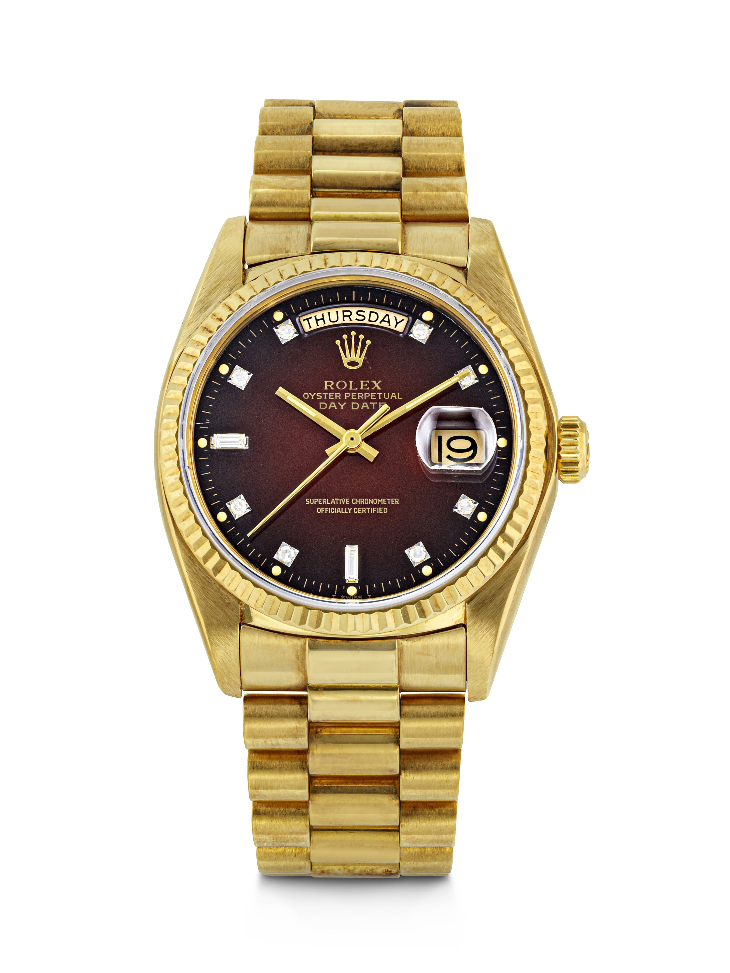 ROLEX DAY DATE WITH BLOODSTONE DIAL REF. 18028