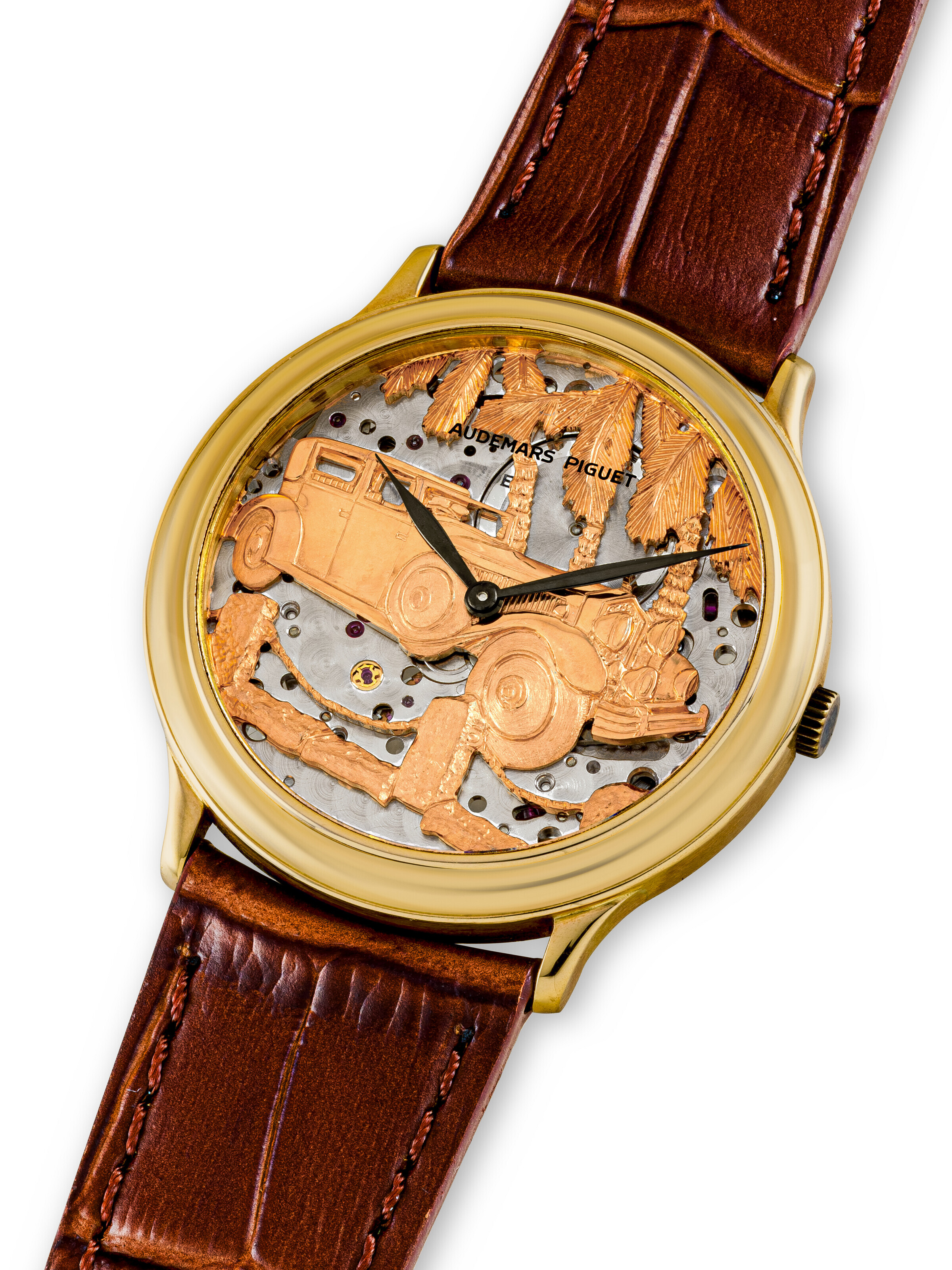 AUDEMARS PIGUET, SEMI-SKELETONISED WRISTWATCH WITH ROLLS ROYCE