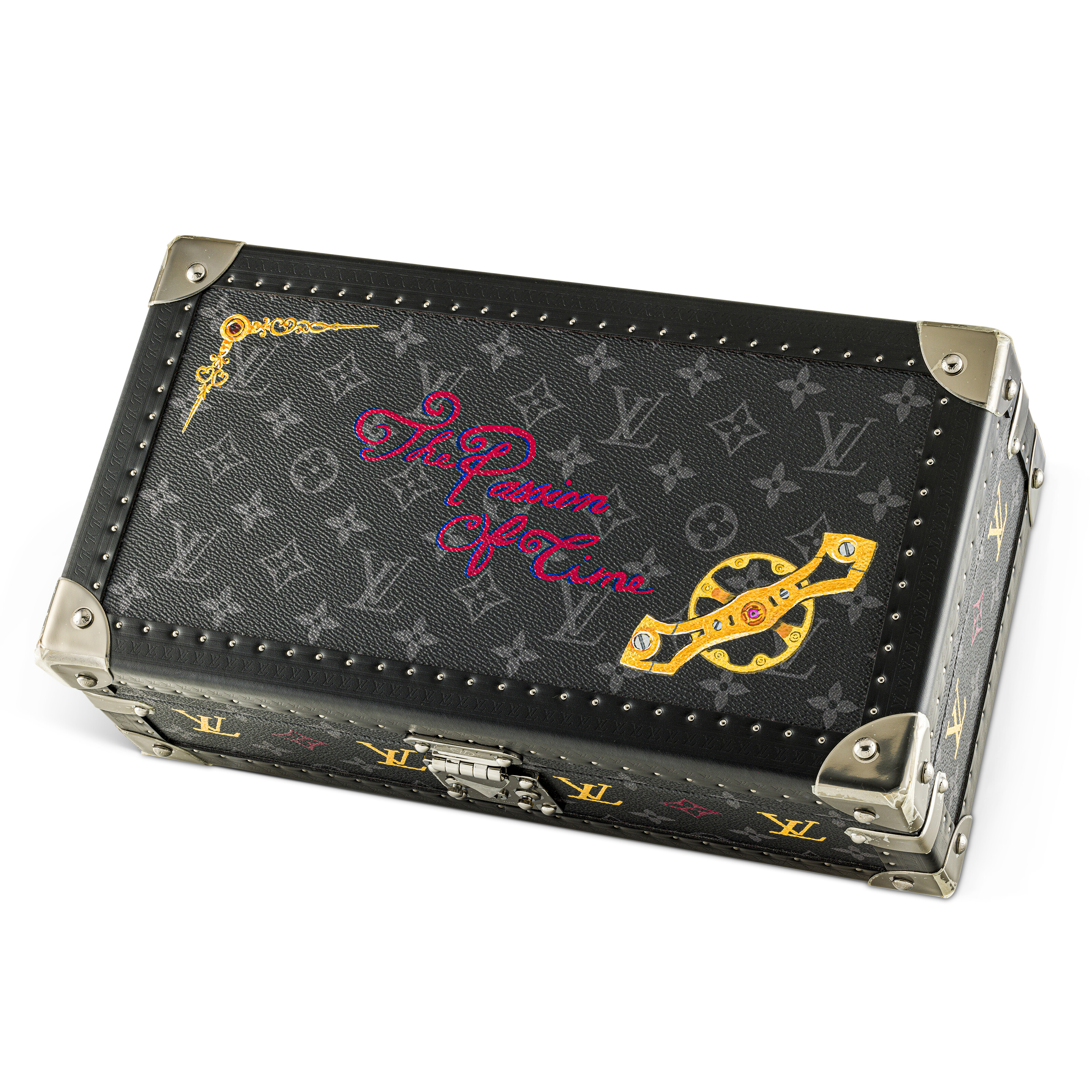 LOUIS VUITTON, A SPECIAL ORDER MONOGRAM ECLIPSE COFFRET 8 MONTRES