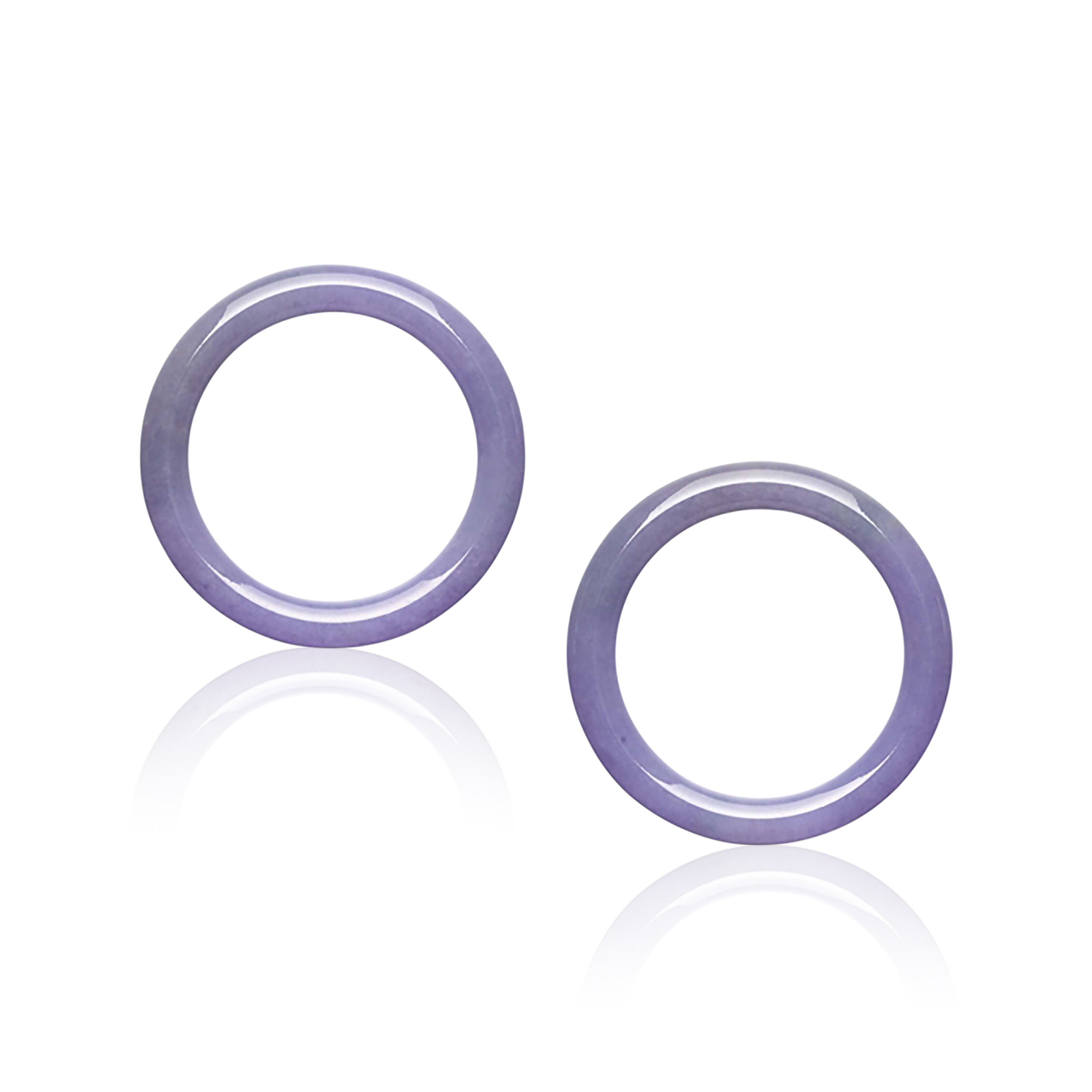 TWO LAVENDER JADEITE BANGLES, | Christie's
