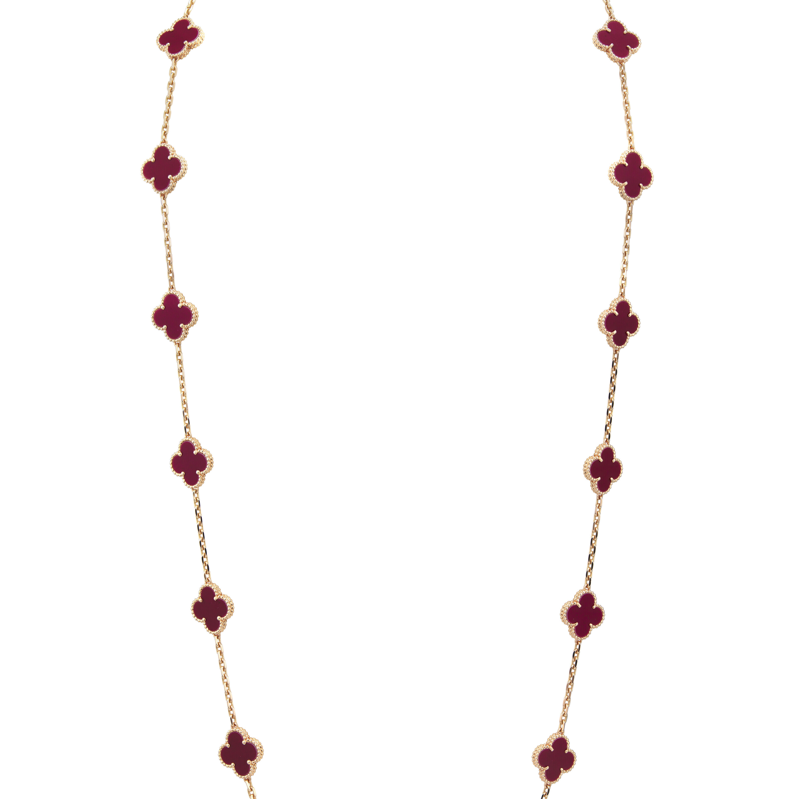 VAN CLEEF ARPELS PORCELAIN 'ALHAMBRA' NECKLACE, Christie's