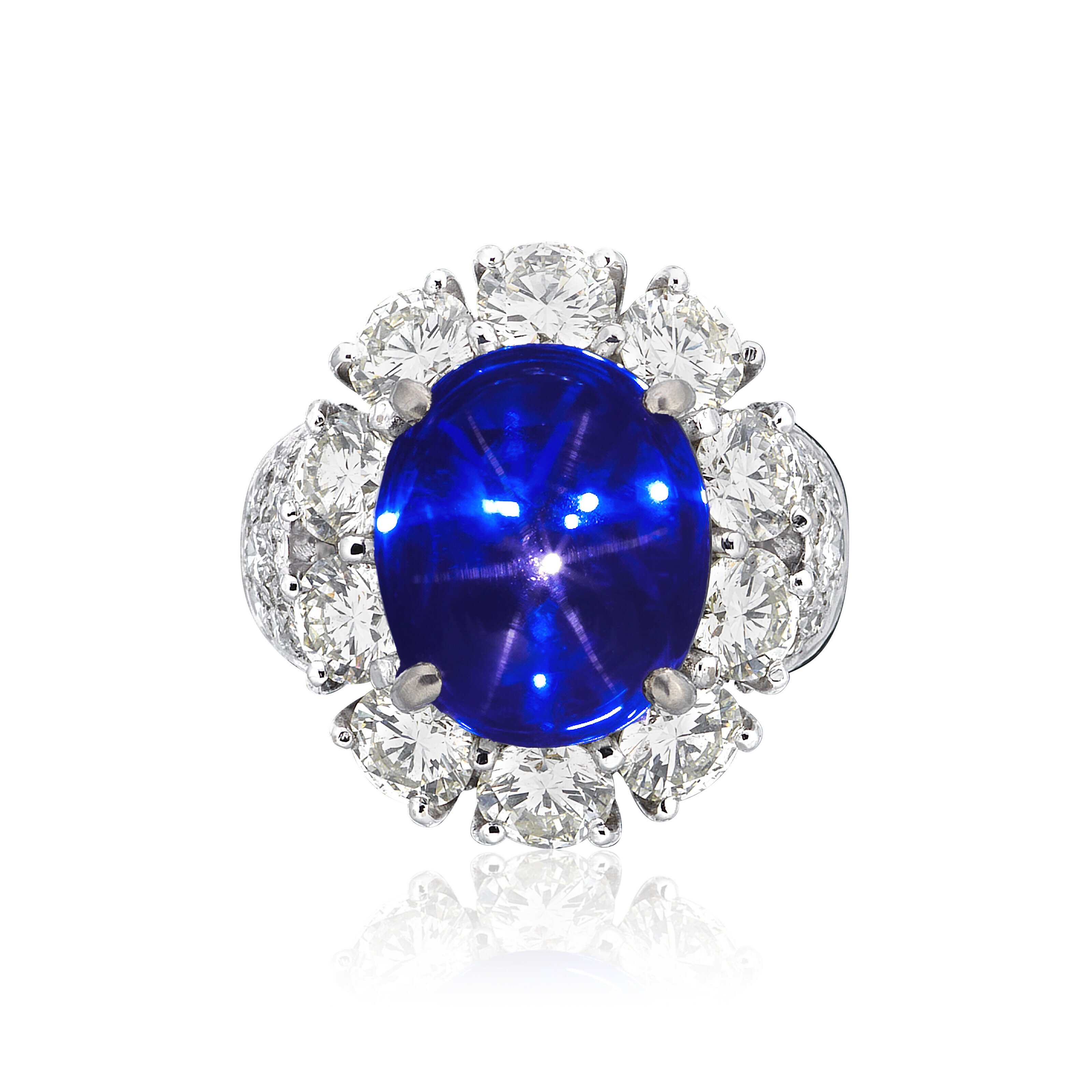 Pinkish Purple Sapphire and Diamond Ring | 20.04克拉 天然