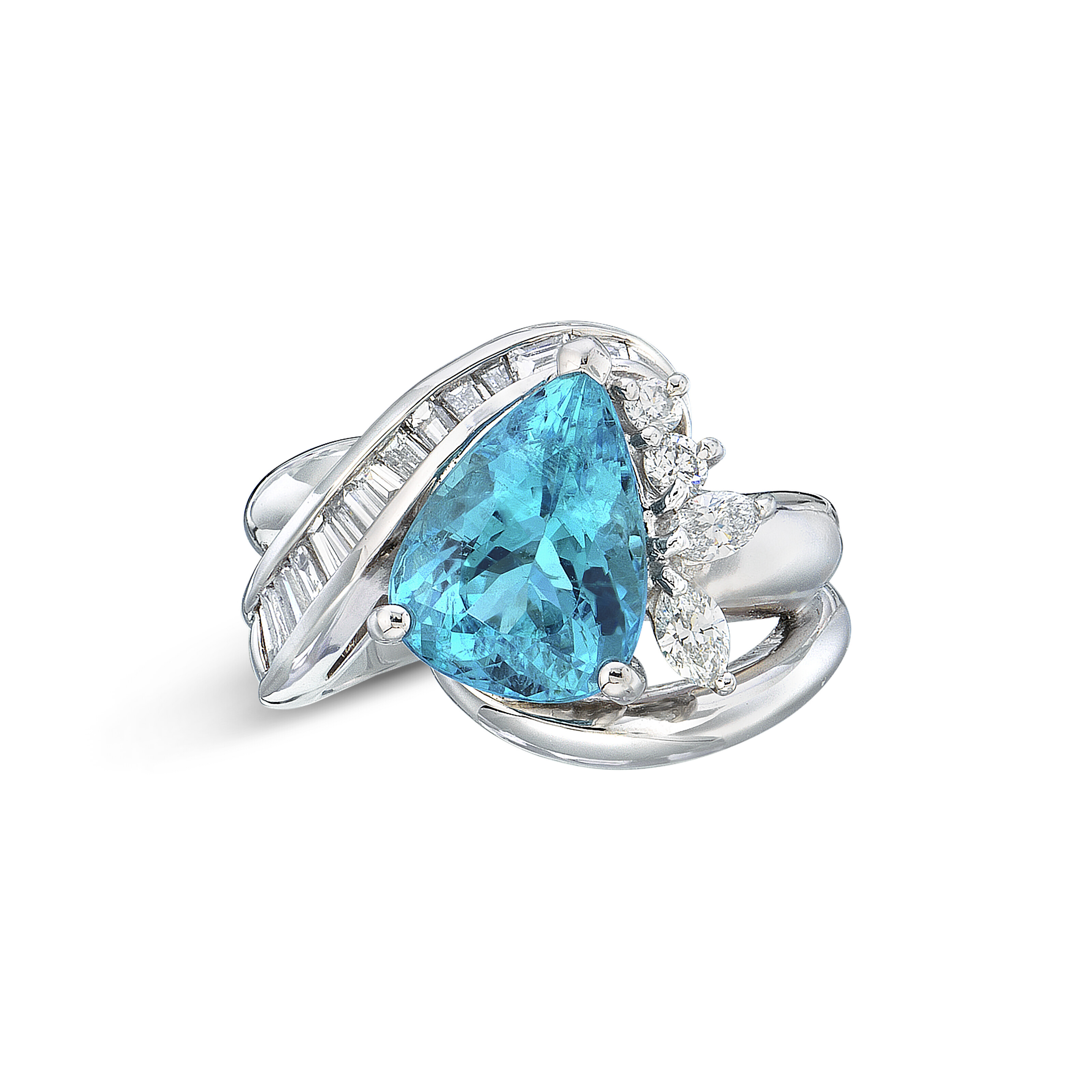 Catalog image of BRAZILIAN PARAÍBA TOURMALINE AND DIAMOND RING