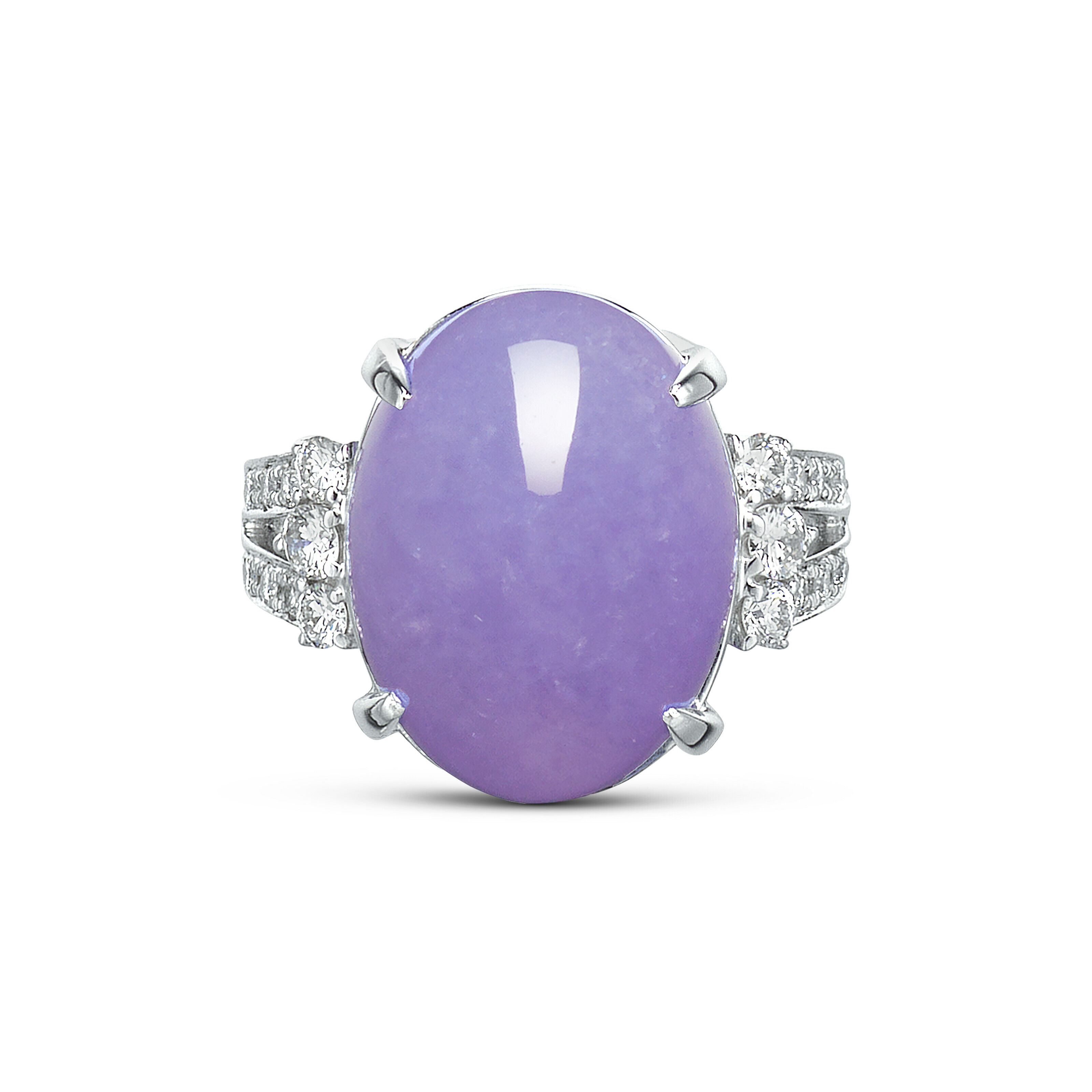 Catalog image of LAVENDER JADEITE AND DIAMOND RING