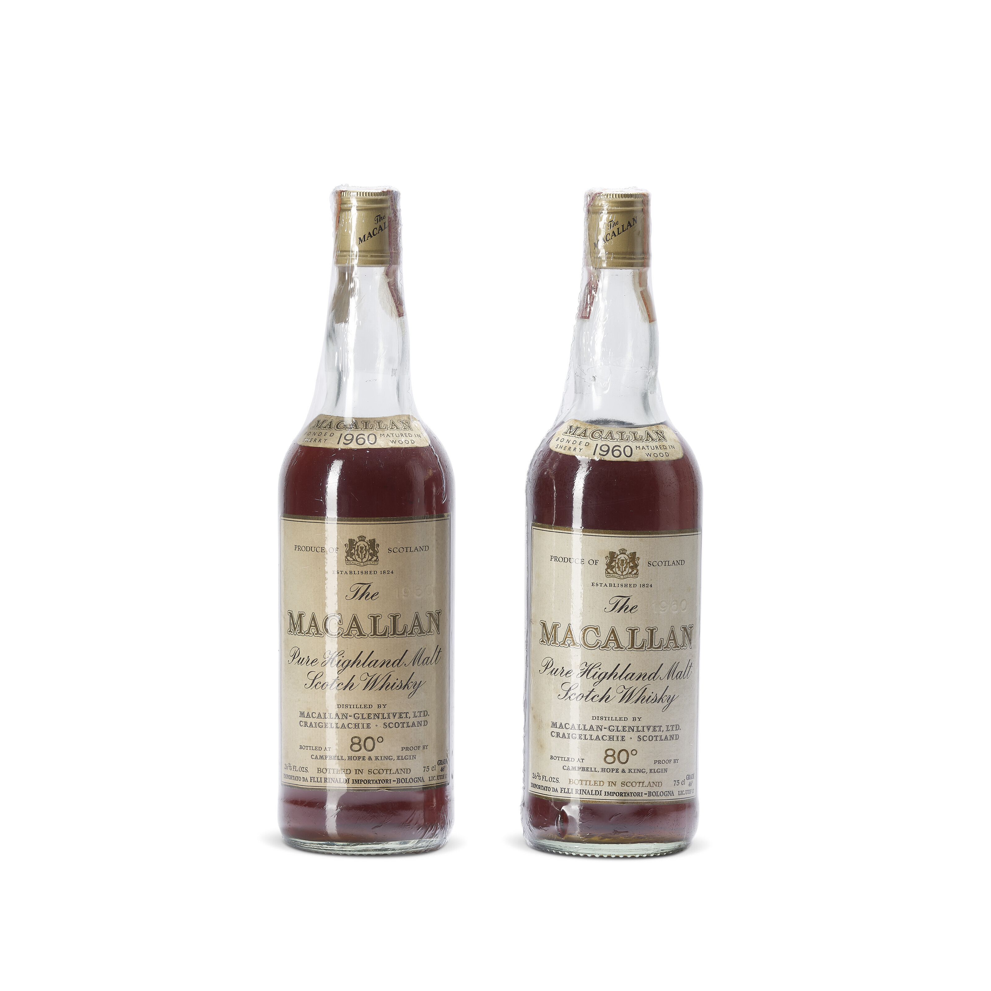 The Macallan 1960 Campbell, Hope & King, Bottles in plastic wrap