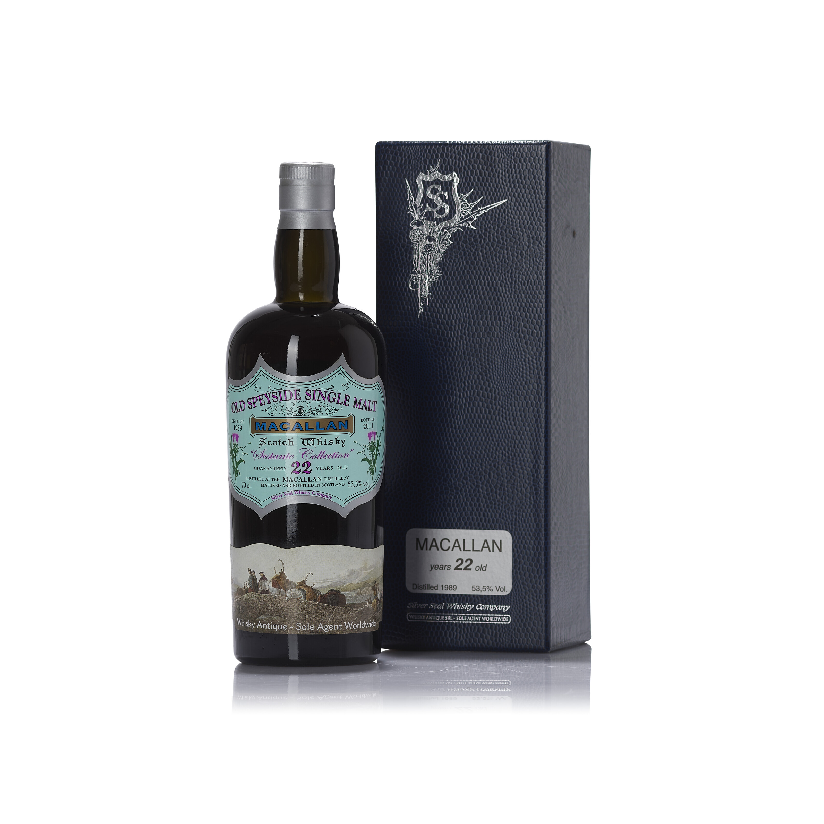 The Macallan Silver Seal Sestante Collection 22 Year Old 1989, In