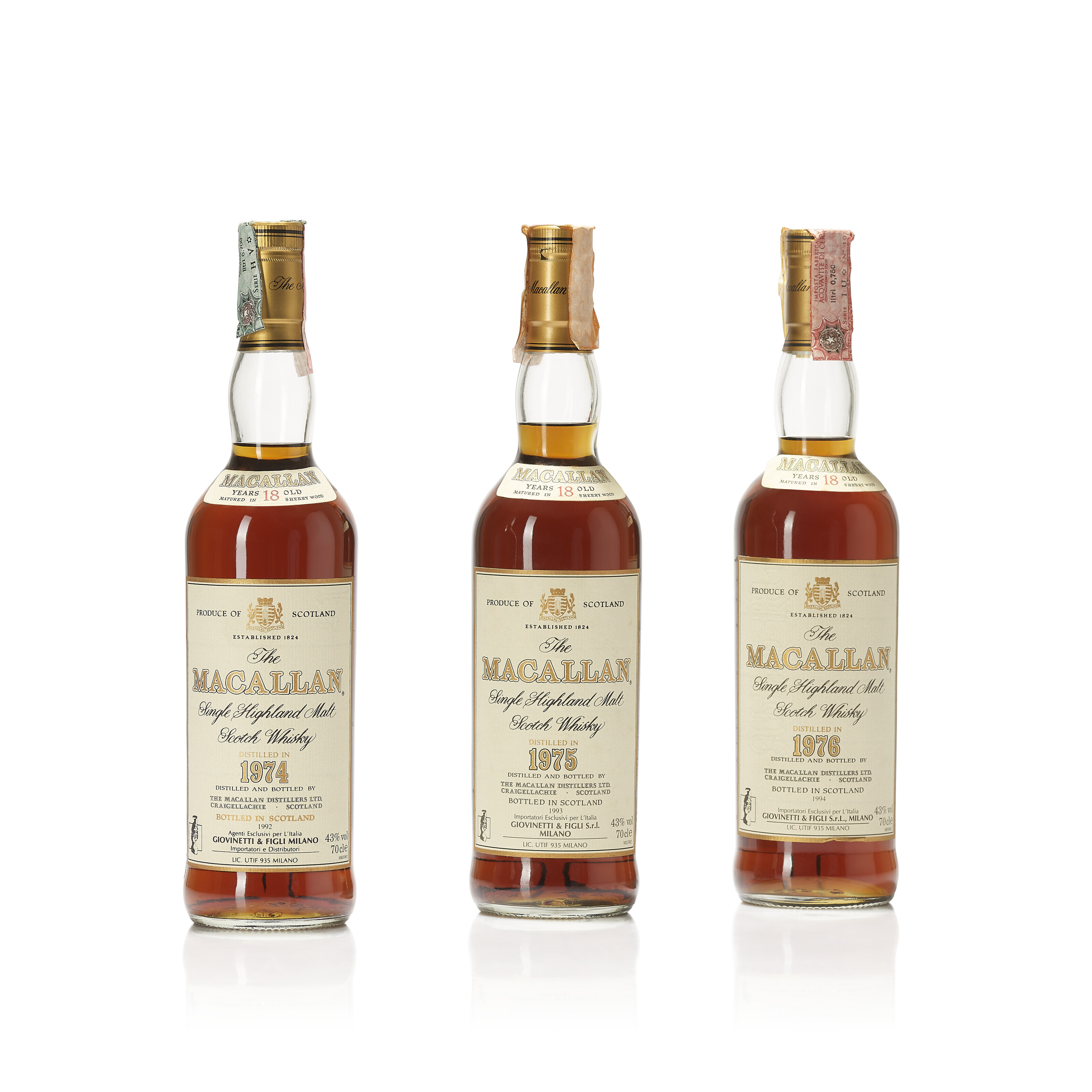 The Macallan 18 Year Old 1975, 43 vol, distilled in 1975 and bottled