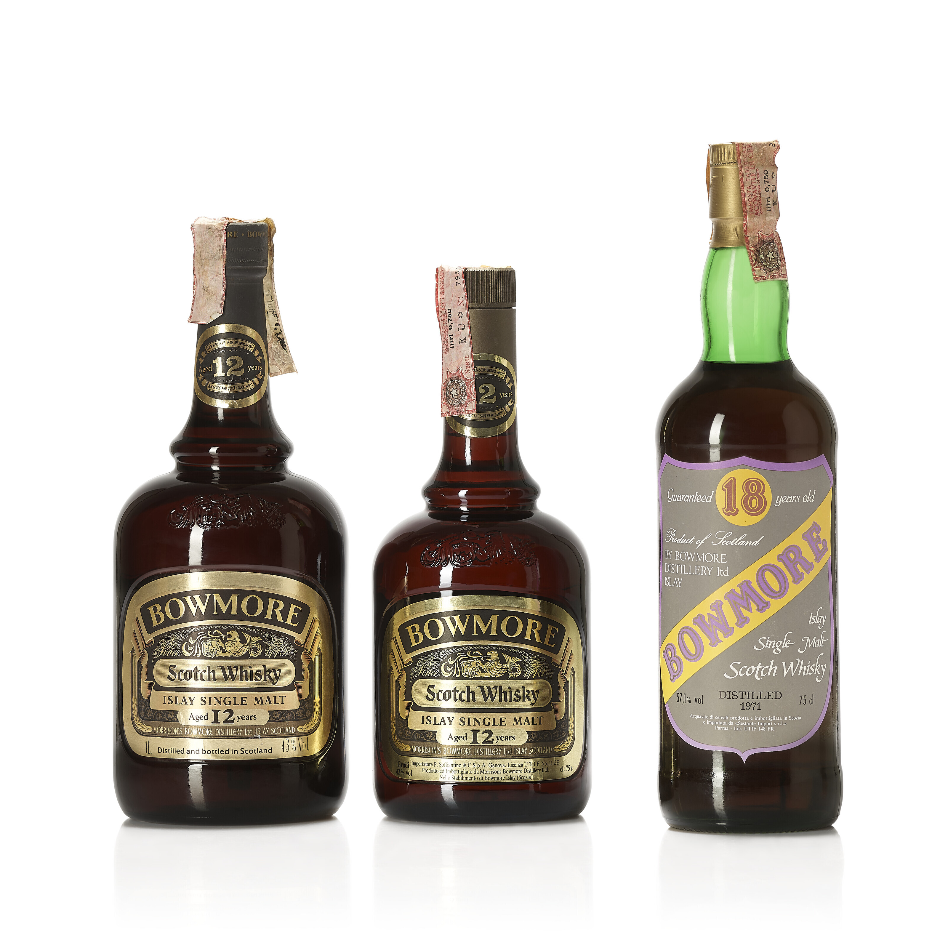 Bowmore 18 Year Old 1971, u. vts, 57.1 vol, distilled in 1971, Italian