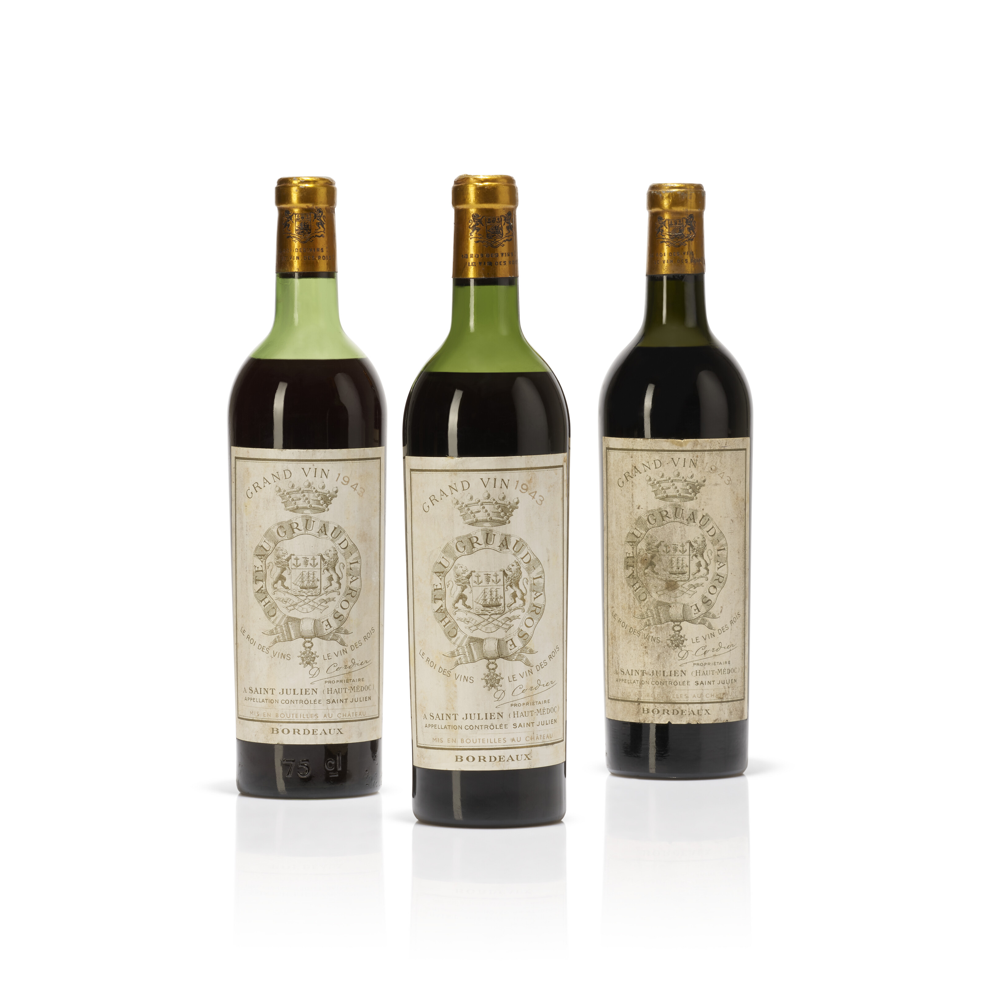 Château Gruaud Larose 1943, Saint-Julien, 2ème Cru Classéu. 1m-us, 1ms ...