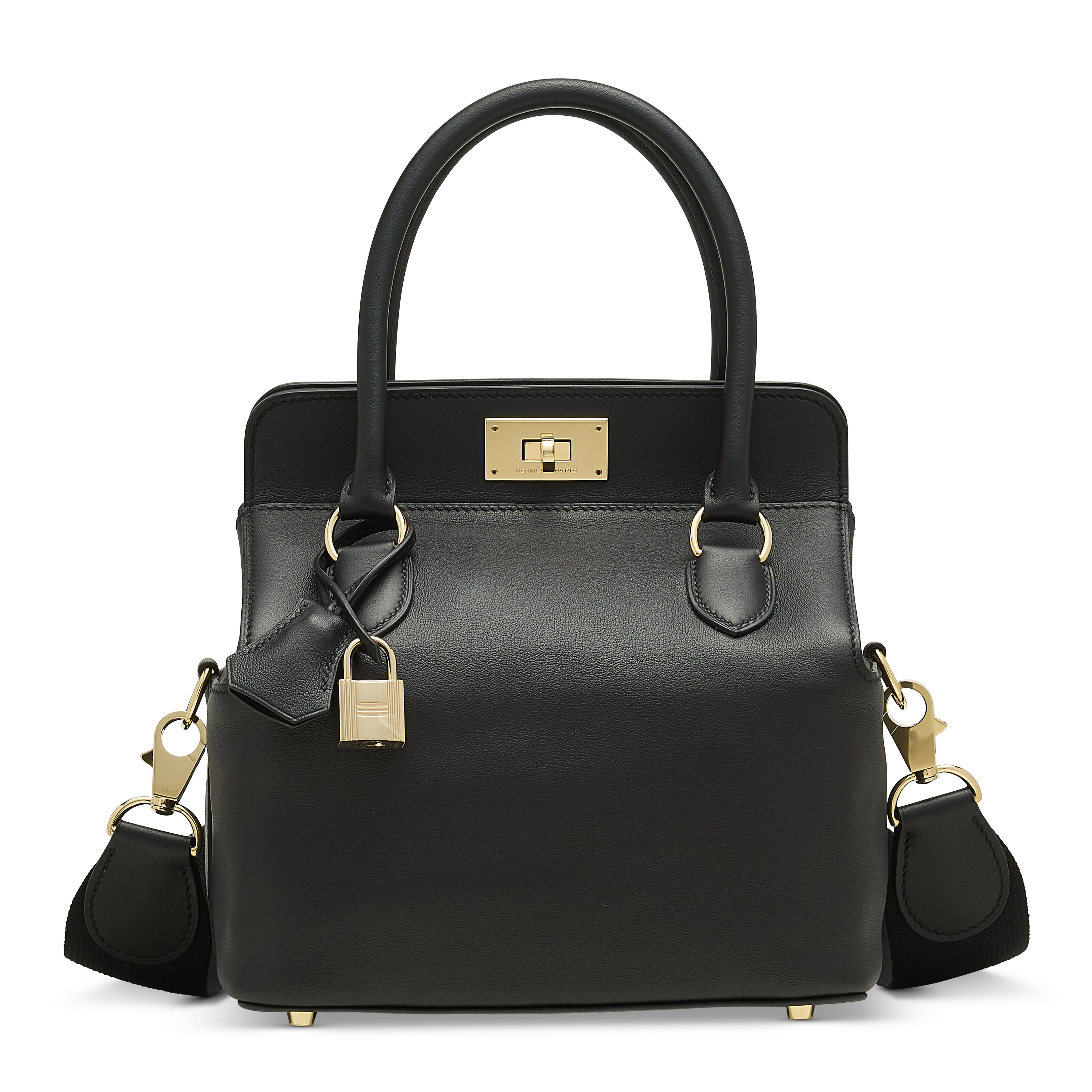 A BLACK SWIFT LEATHER TOOLBOX 20 WITH GOLD HARDWARE, HERMÈS, 2016