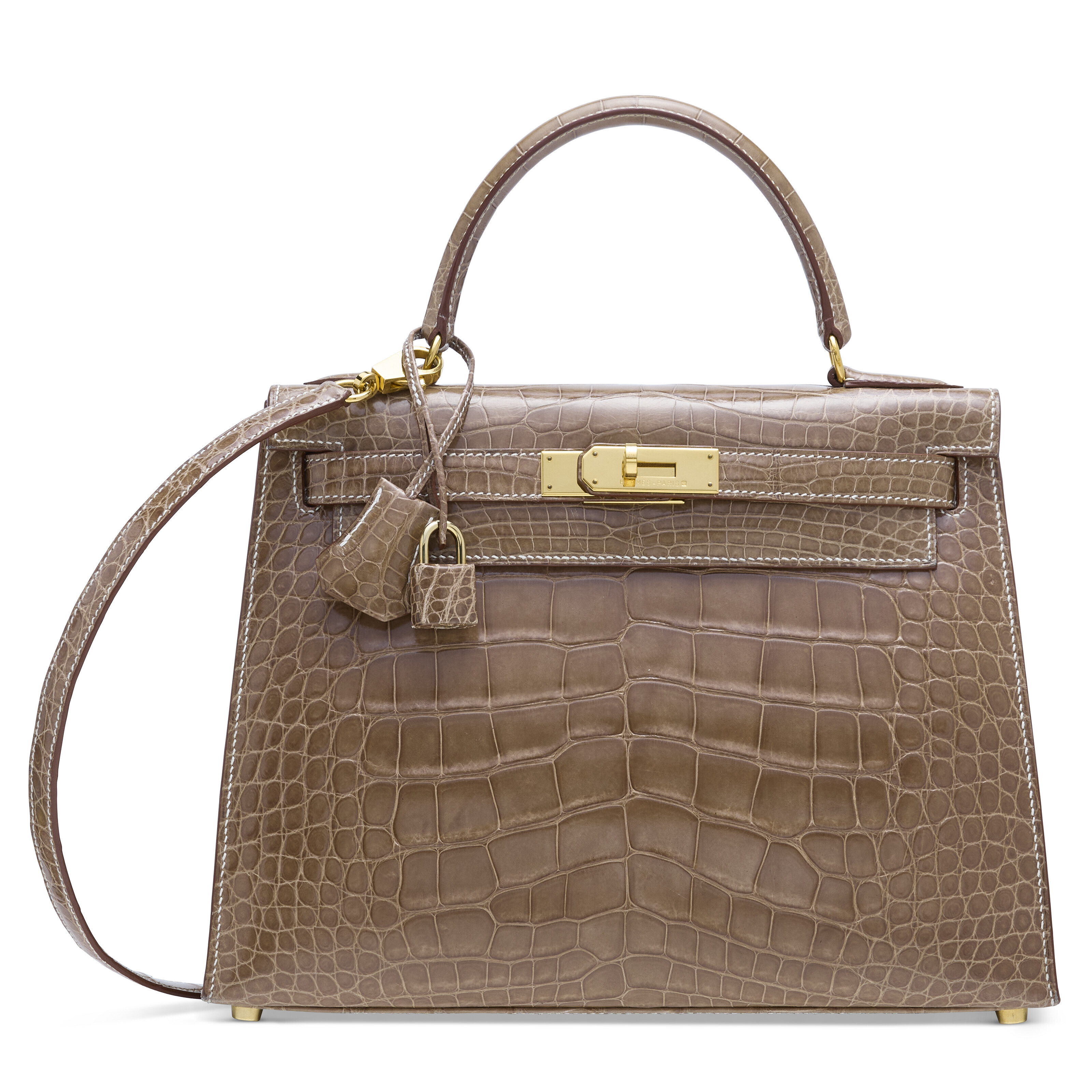 kelly様確認用 A SHINY FICELLE ALLIGATOR SELLIER KELLY 28 WITH GOLD HARDWARE