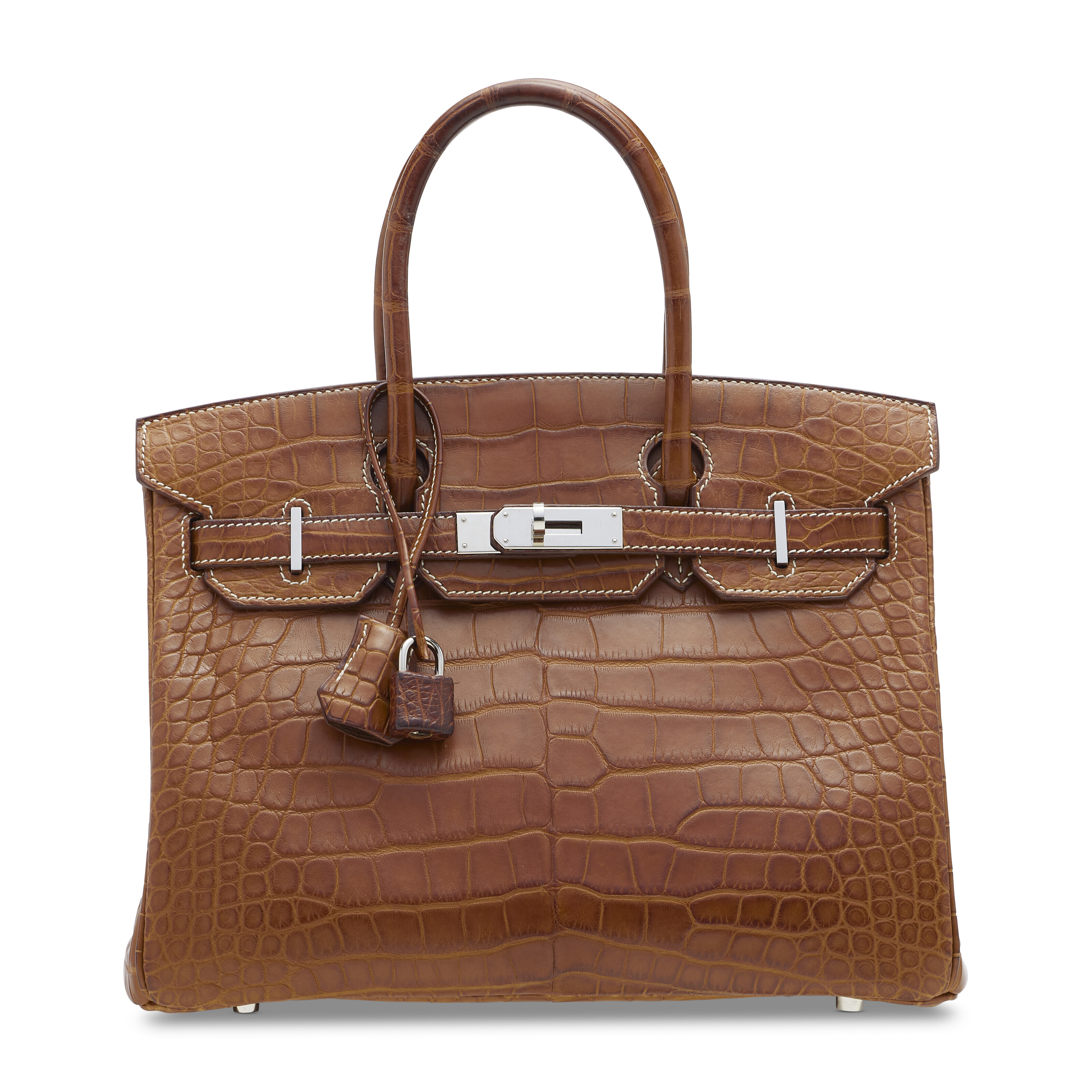 A RARE MATTE FAUVE BARENIA ALLIGATOR BIRKIN 30 WITH PALLADIUM HARDWARE HERMES 2013 Christie s