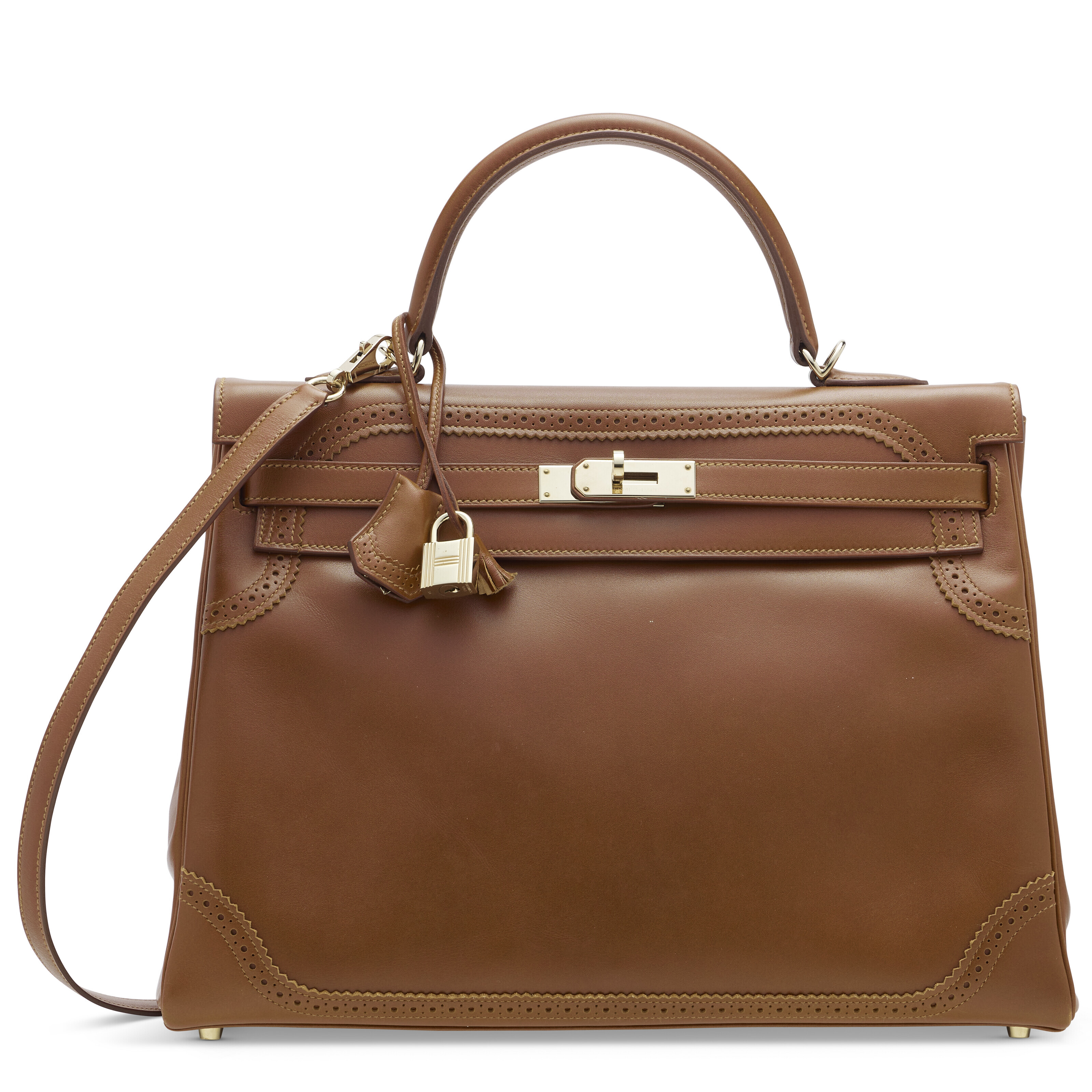 A LIMITED EDITION FAUVE TADELAKT LEATHER GHILLIES RETOURNÉ KELLY