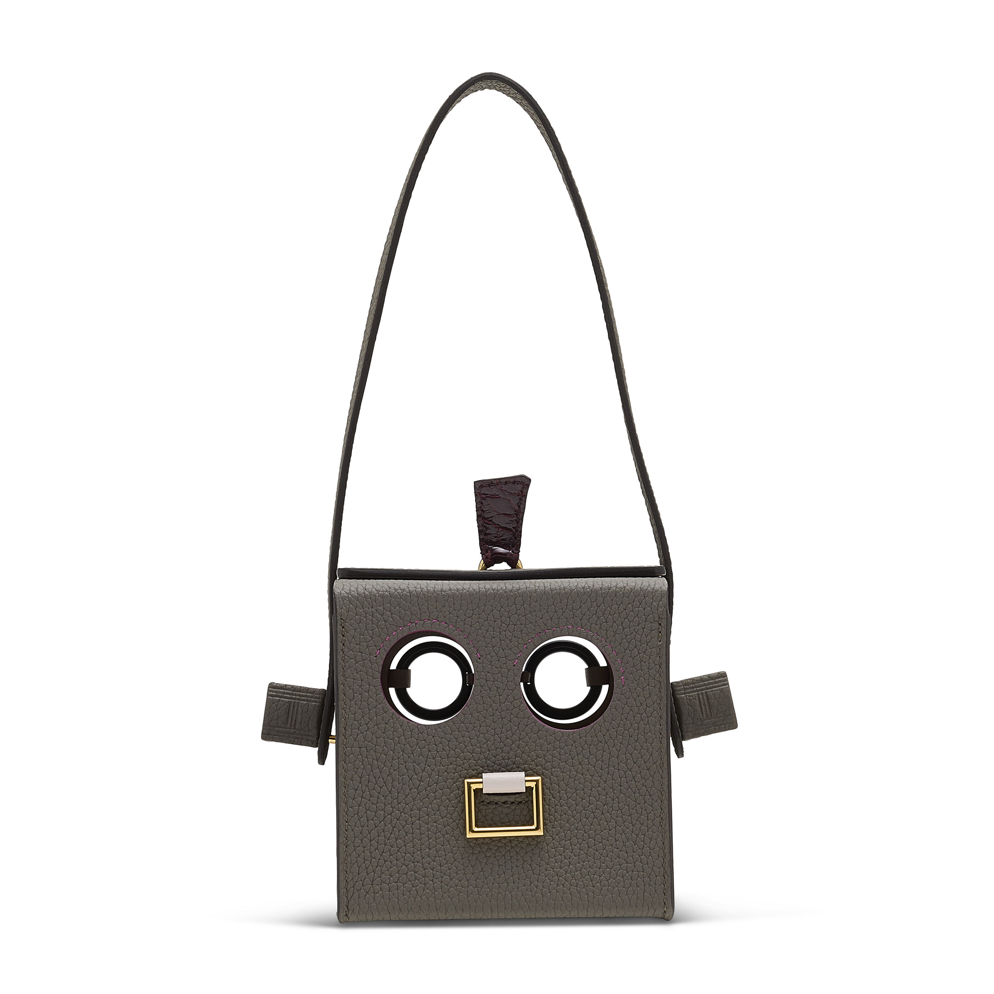 A PETIT H LIMITED EDITION ÉTAIN CLÉMENCE LEATHER, SHINY GRIS