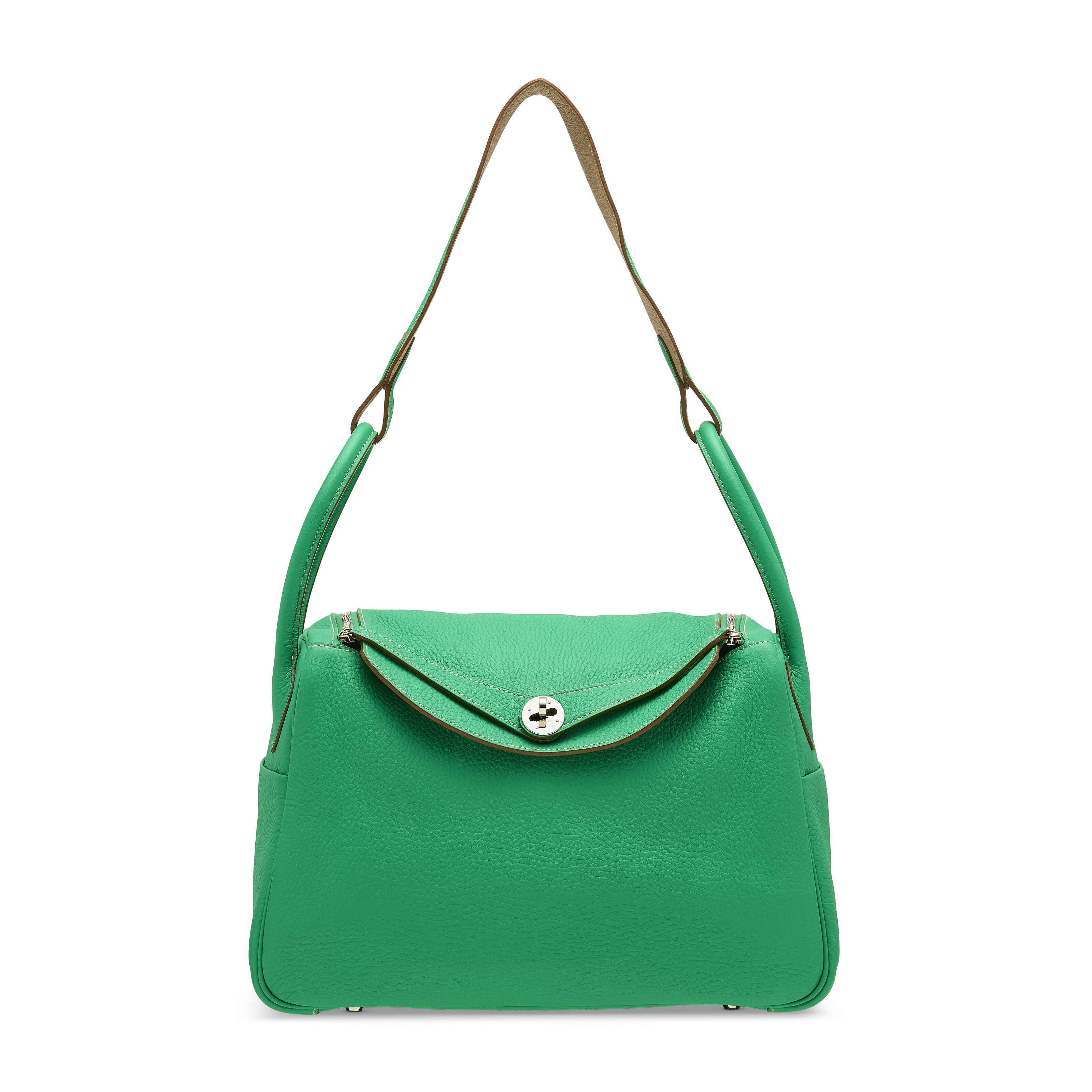 A LIMITED EDITION MENTHE & GRIS TOURTERELLE CLÉMENCE LEATHER LINDY