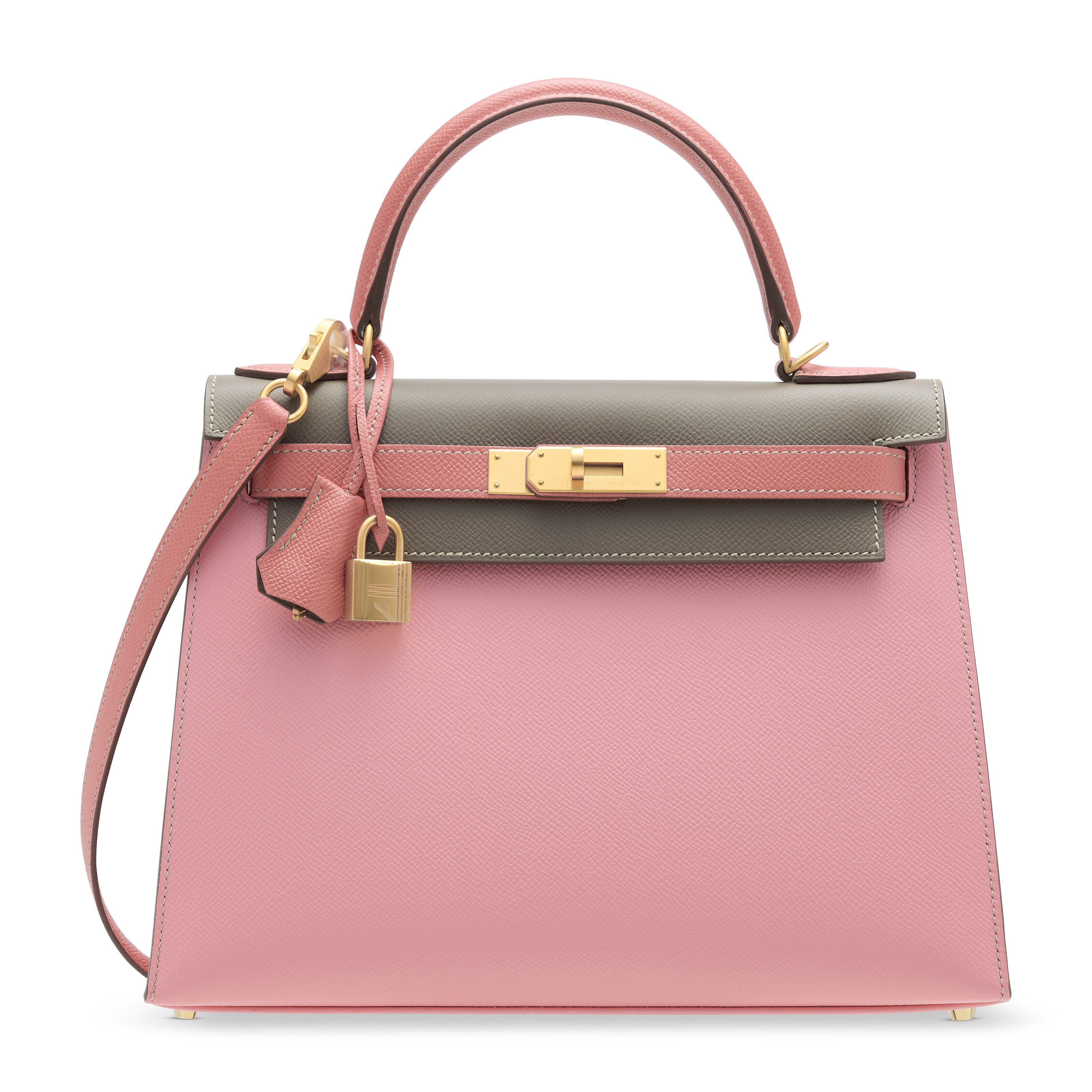 A ROSE SAKURA SWIFT LEATHER KELLY DANSE WITH PALLADIUM HARDWARE