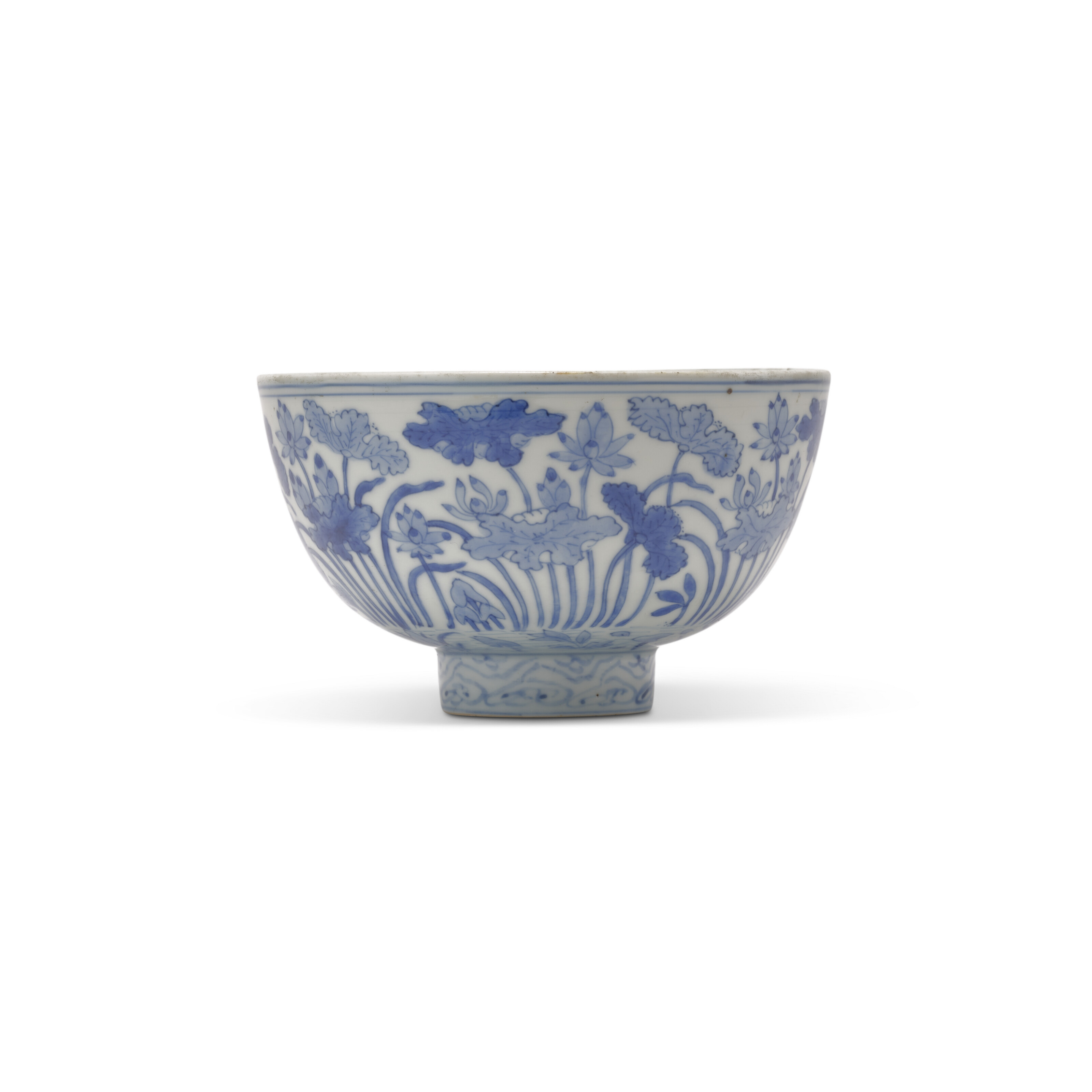 元十四世紀青花花卉紋花口小盃, YUAN DYNASTY, LATE 14TH