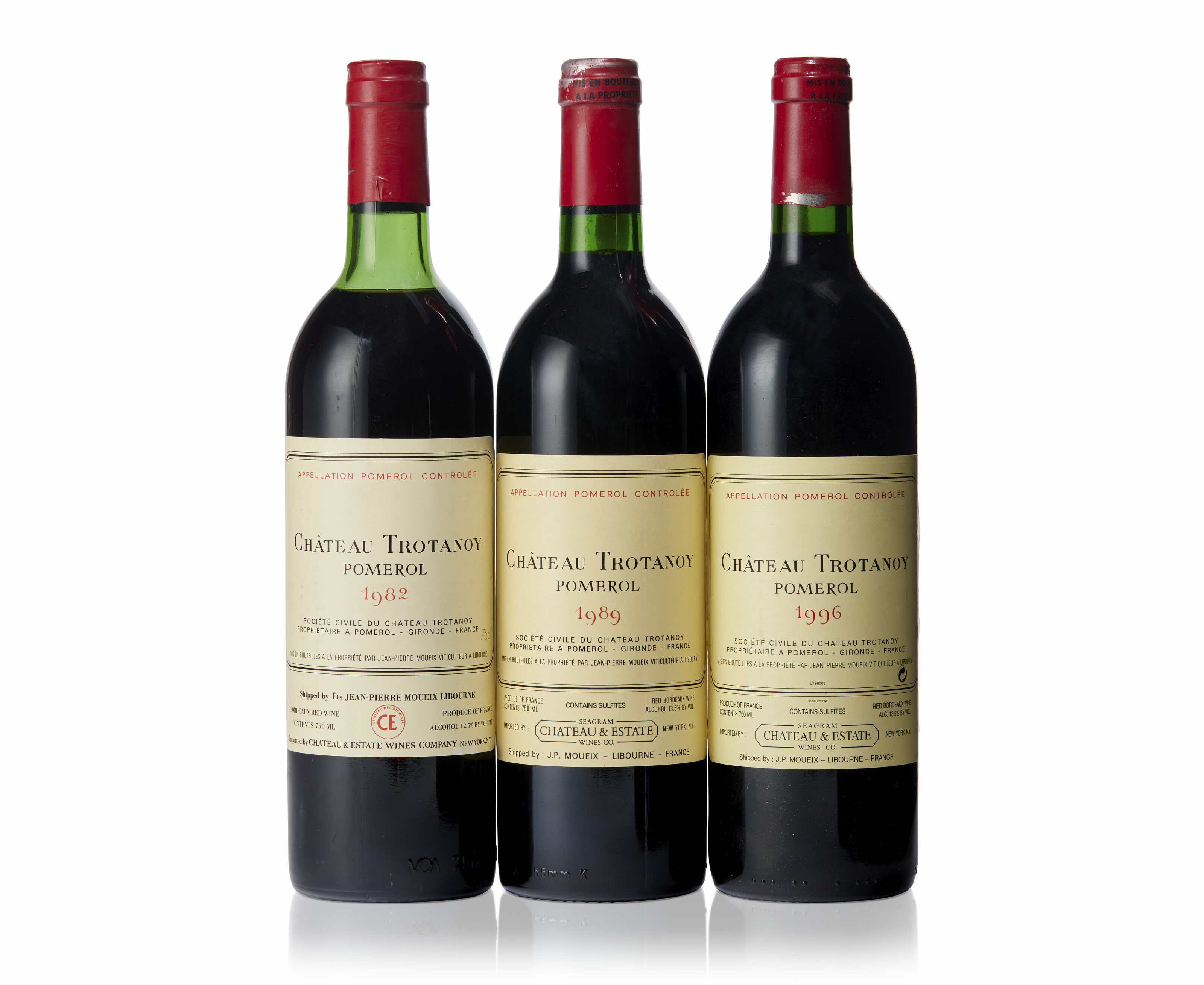 Mixed Château Trotanoy, 1982Slightly bin-soiled labelLevel