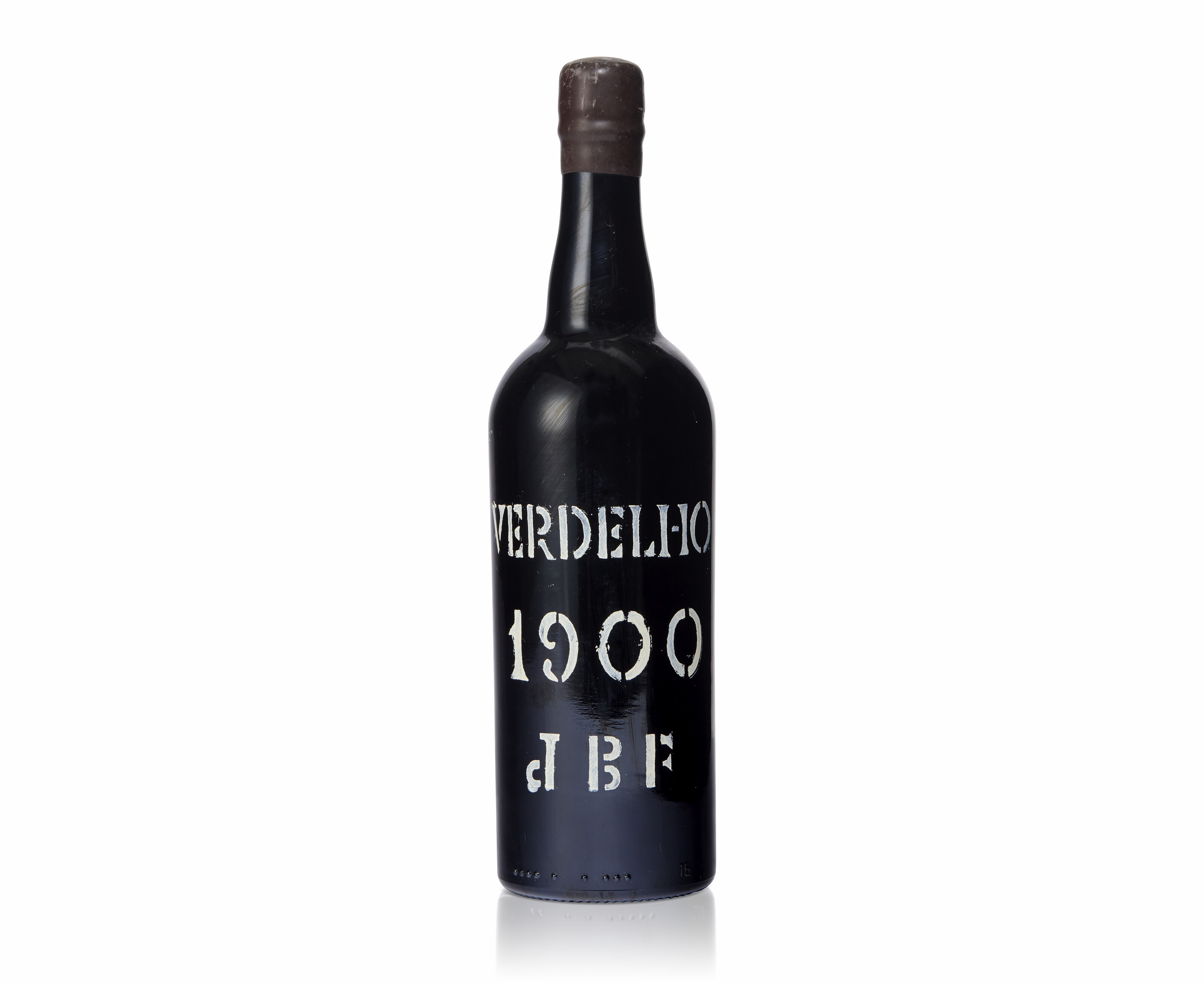 JBF, Verdelho 1900, MadeiraWax capsulesStenciled bottlesLevels base of ...