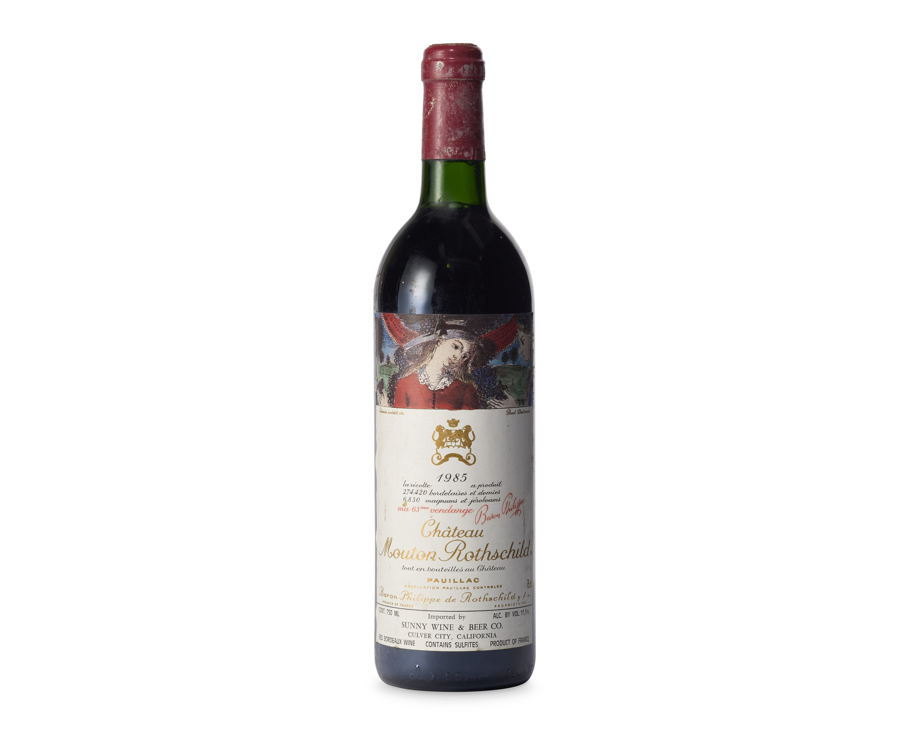 Château Mouton Rothschild 1983, Pauillac, 1er Cru Classéu.3ts, 1ms,  bin-soiled labels, corroded capsules | Christie's