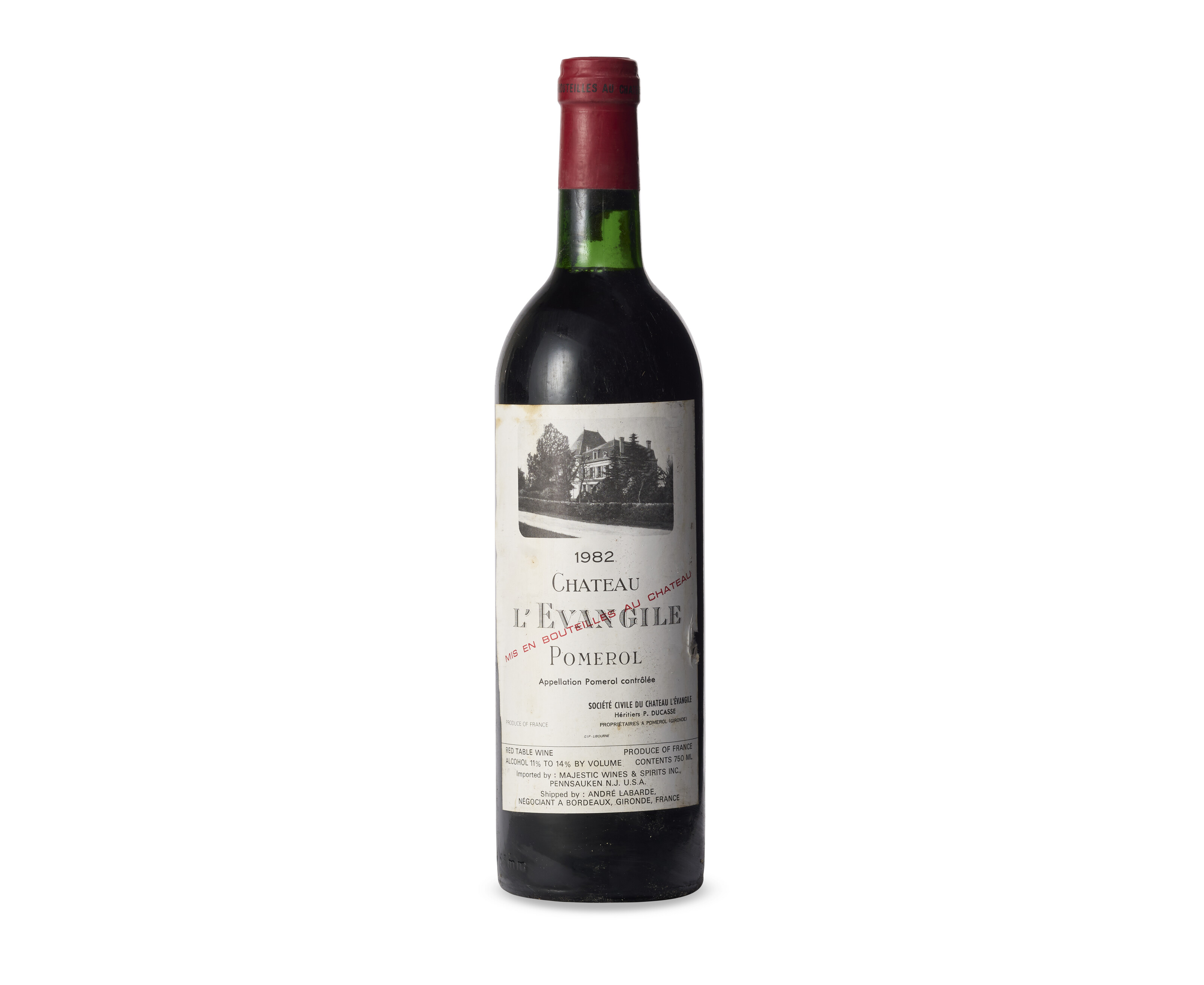Château L'Evangile 1982, Pomerolu.3bn, 2vts, bin-soiled