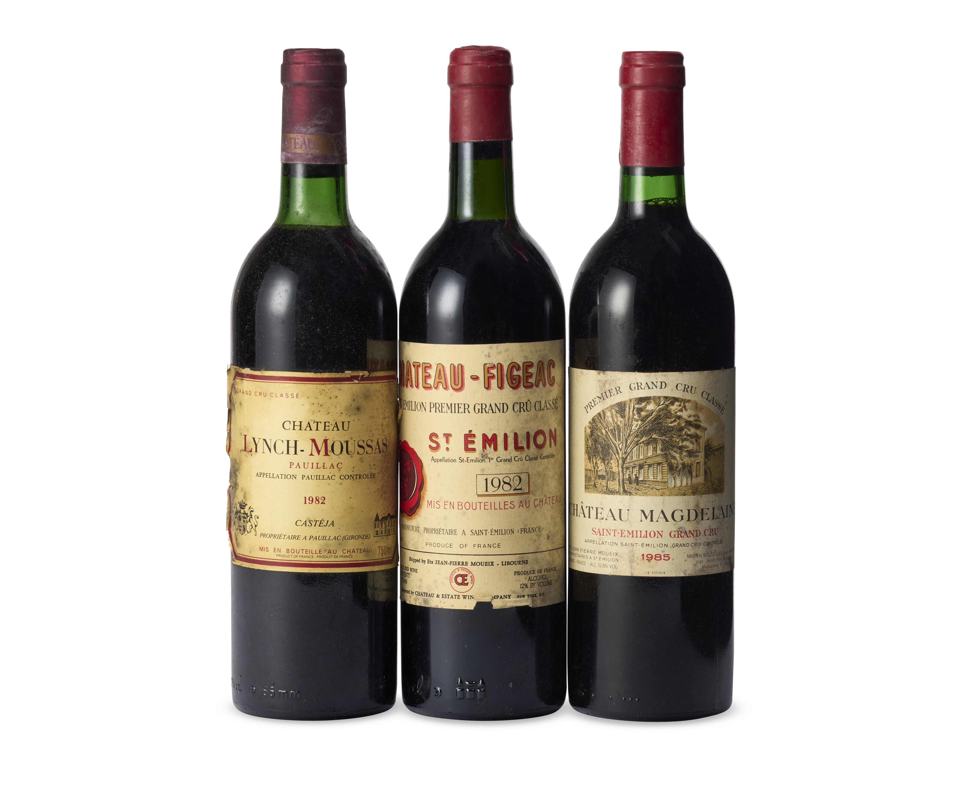 Mixed Red Bordeaux, Château Cheval Blanc 1982u.ms, bin-soiled label ...