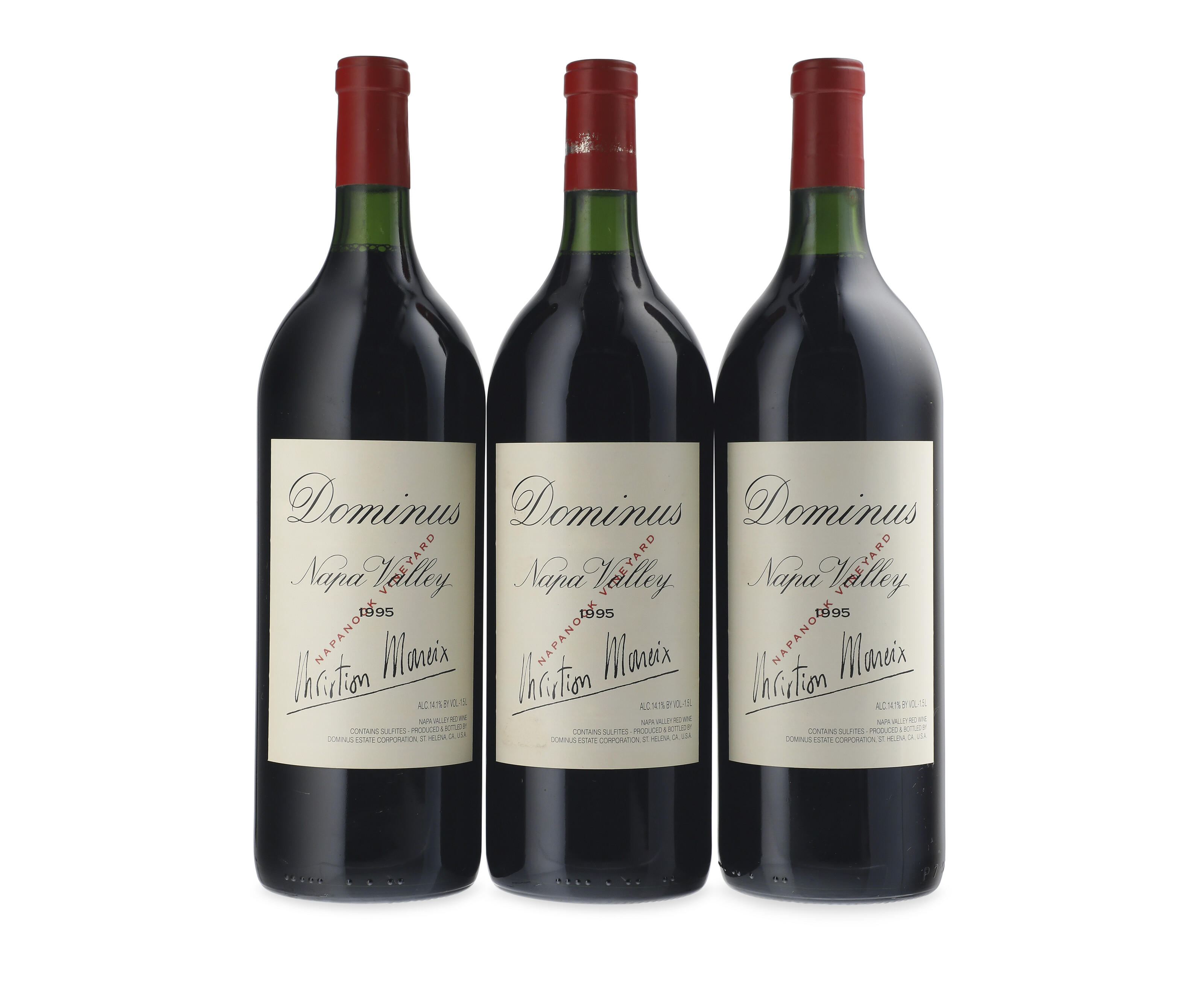 Dominus 1995, Napa Valleyu.bn, slightly bin-soiled labels, worn ...
