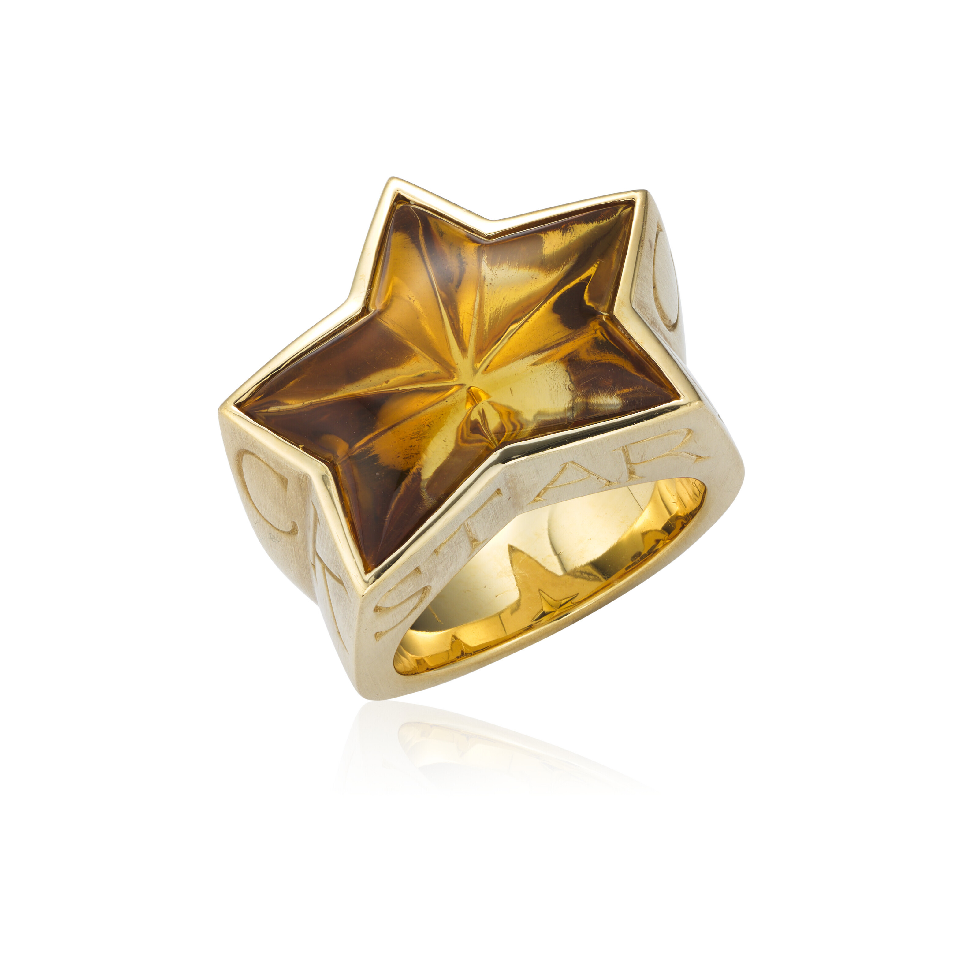 STEPHEN WEBSTER CITRINE AND GOLD RING