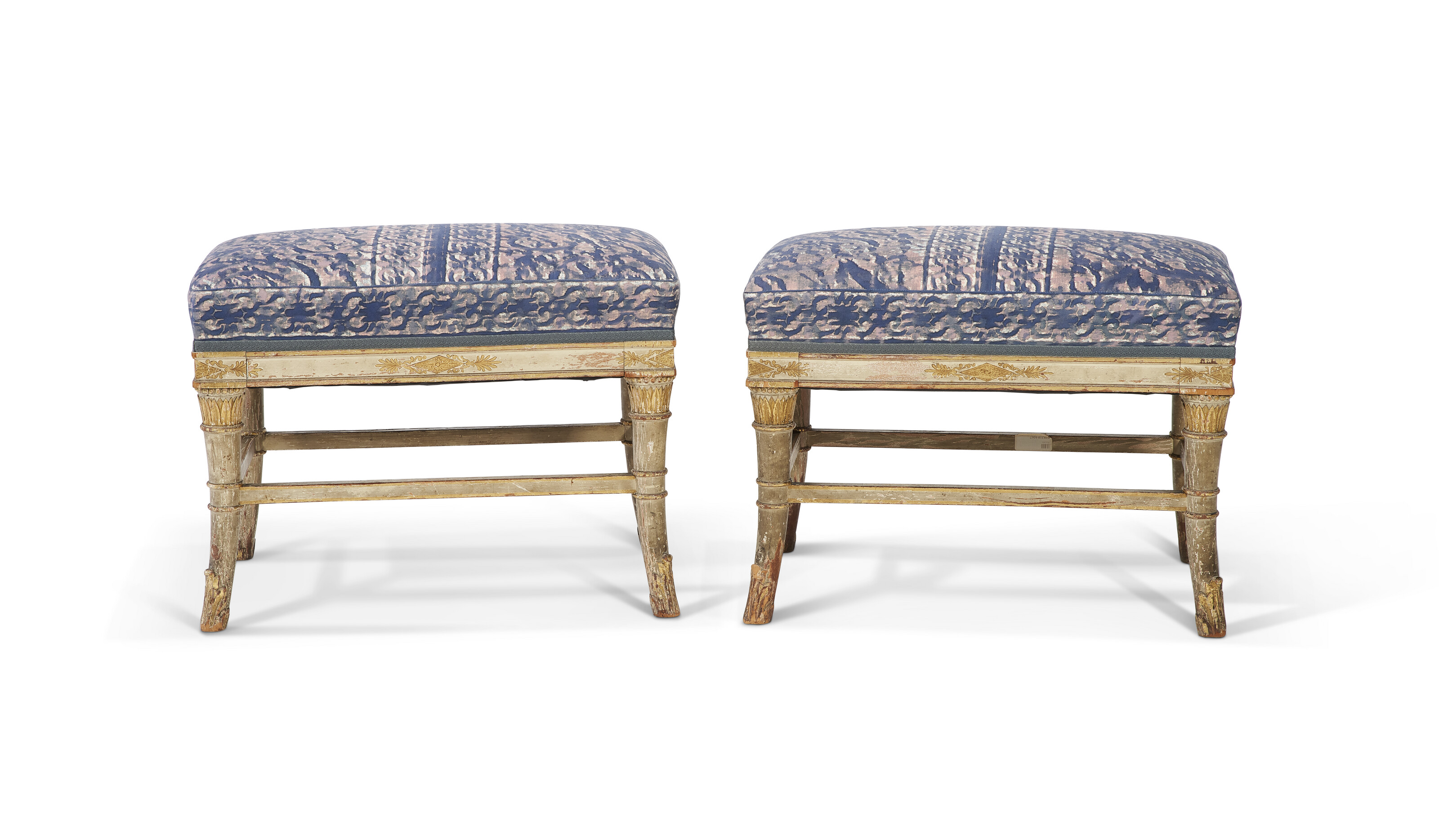 Pair of Mahogany Directoire Form Tabourets